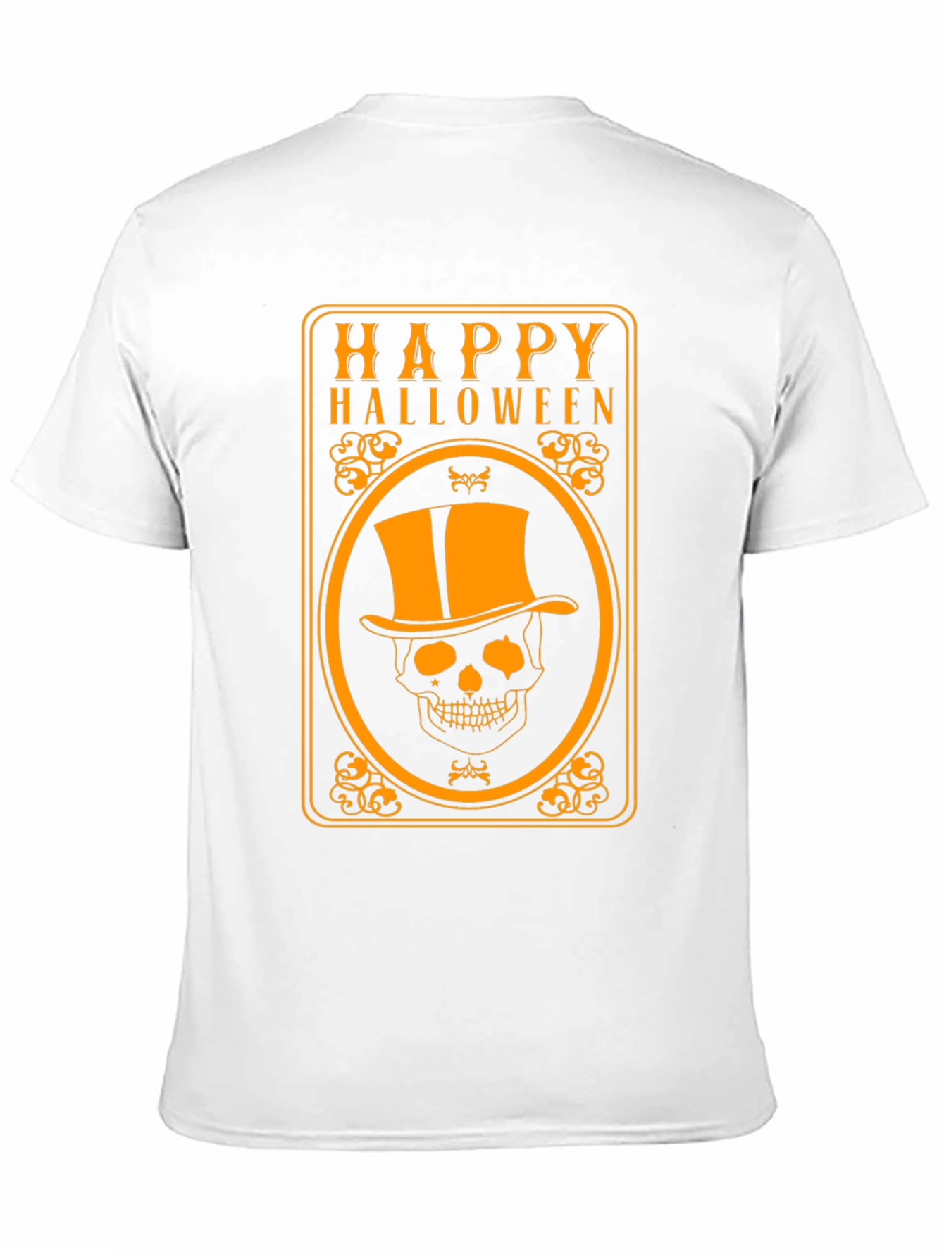 Happy Halloween Skeleton Top Hat Graphic T-Shirt