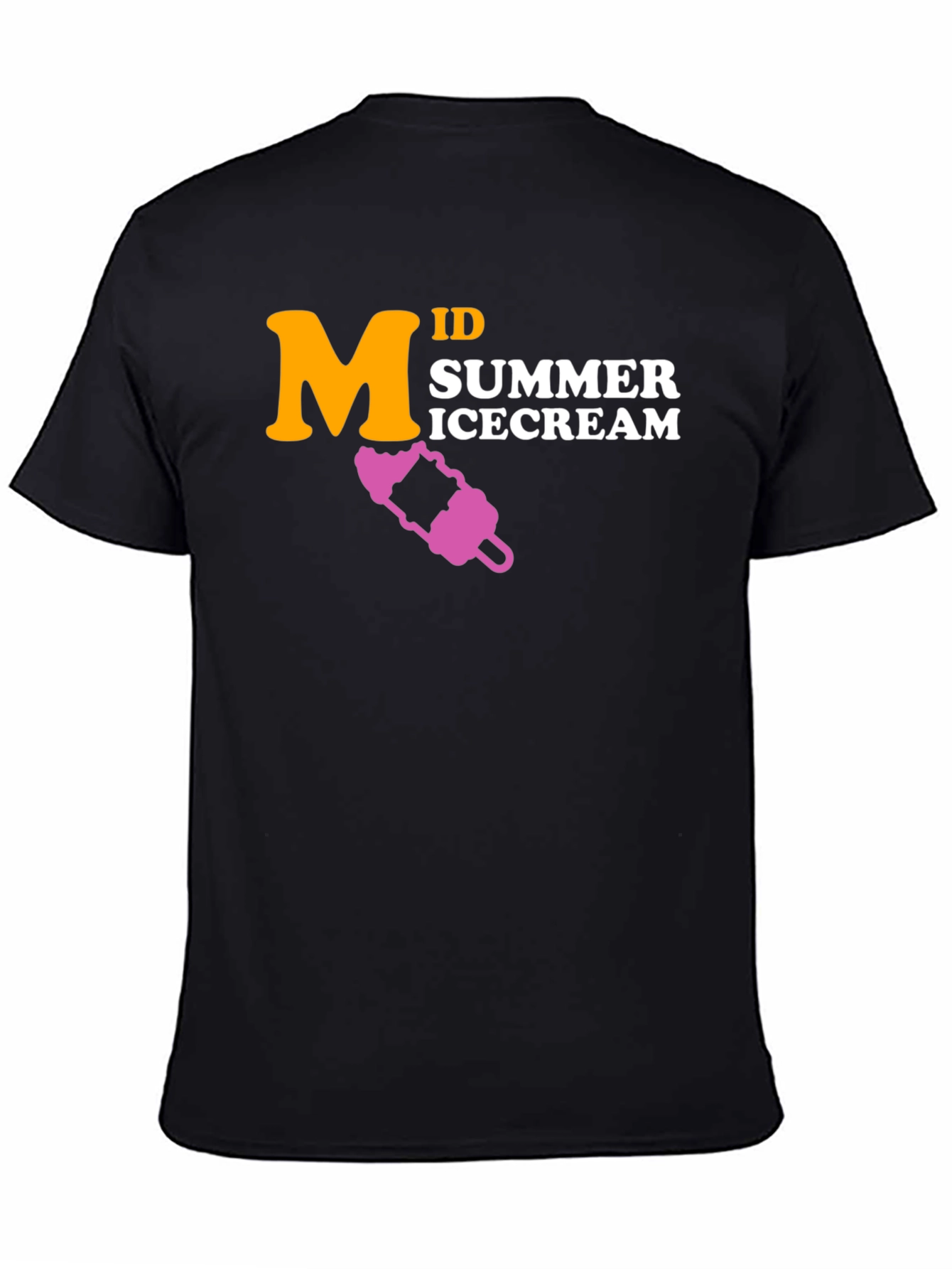 Mid Summer Ice Cream Black T-Shirt