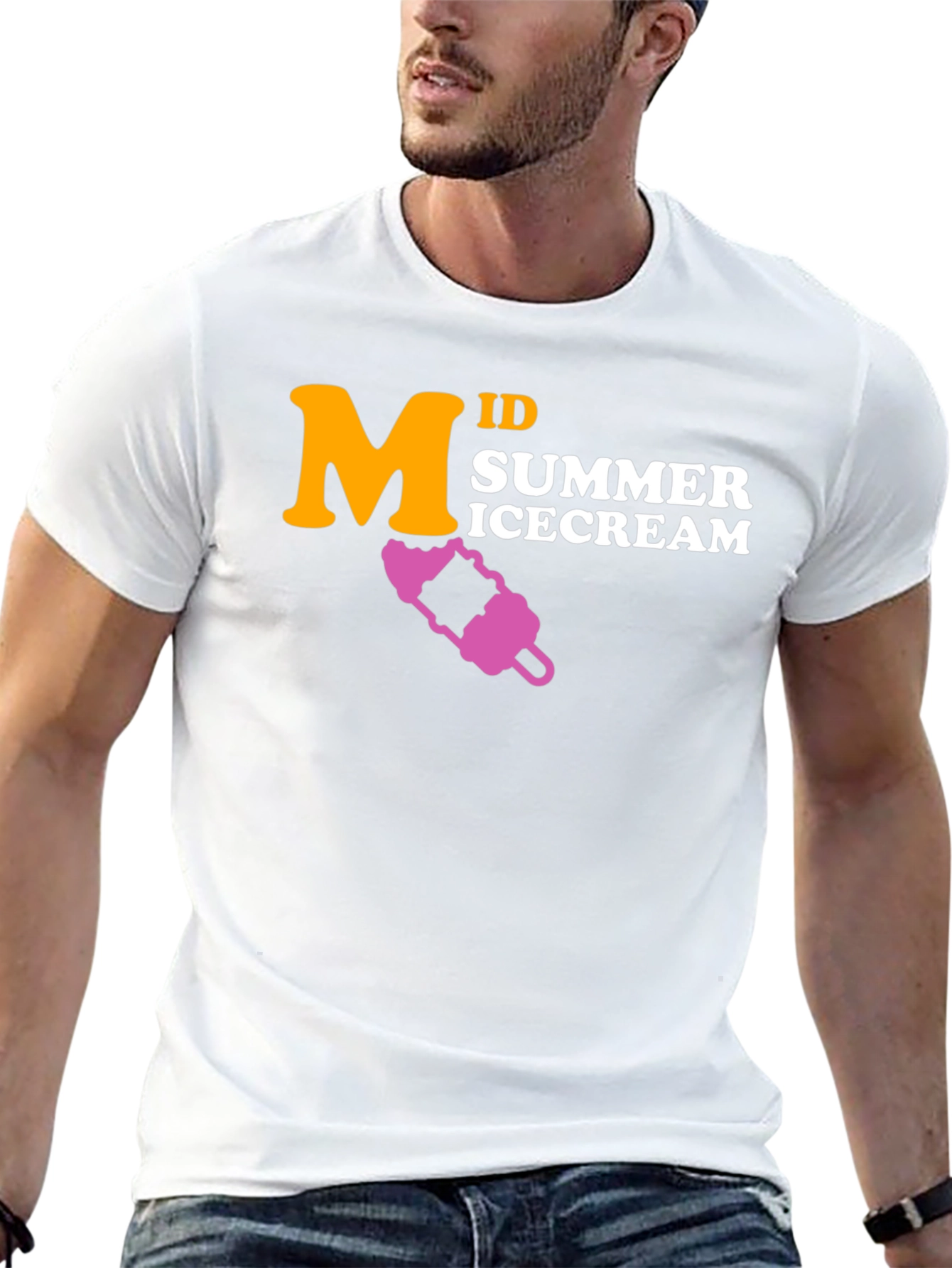 Mid Summer Ice Cream Black T-Shirt