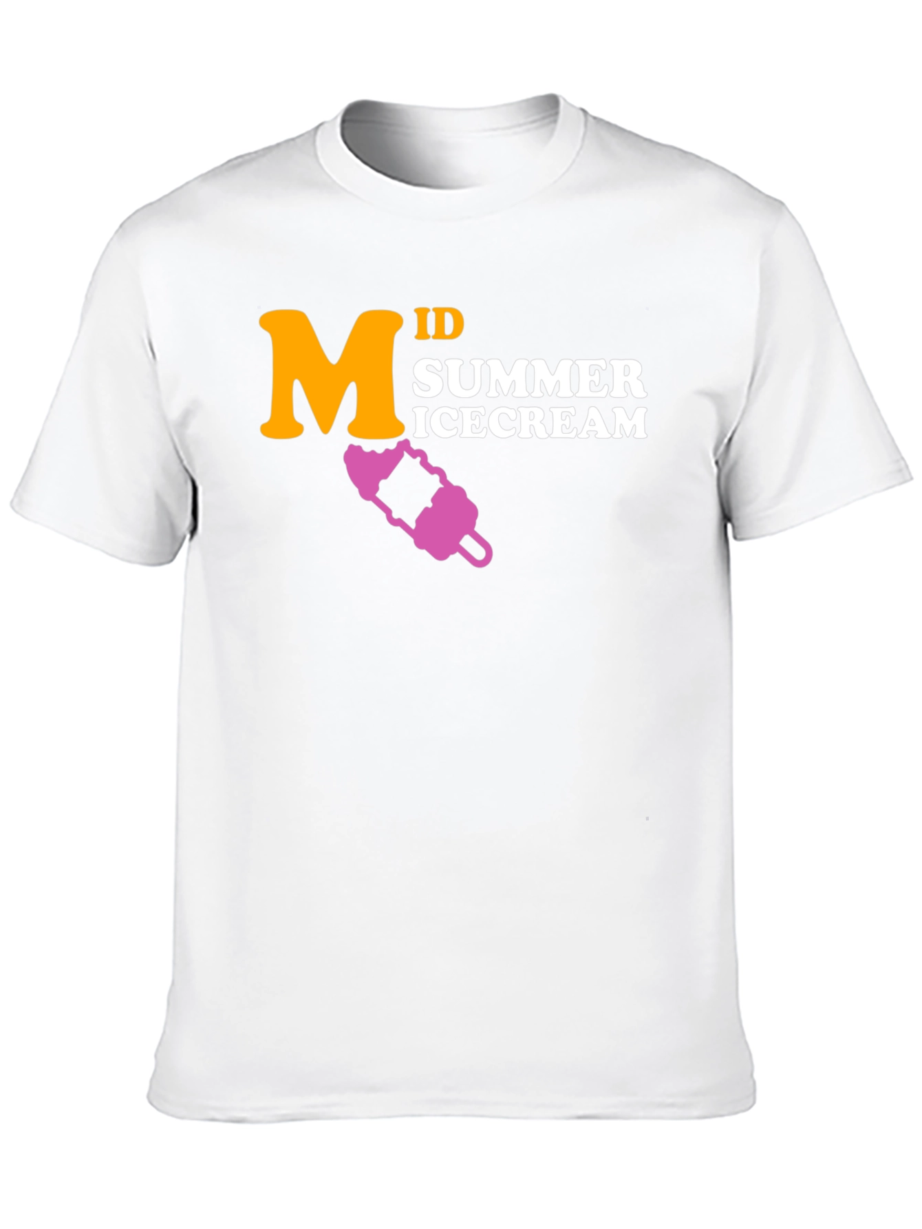 Mid Summer Ice Cream Black T-Shirt