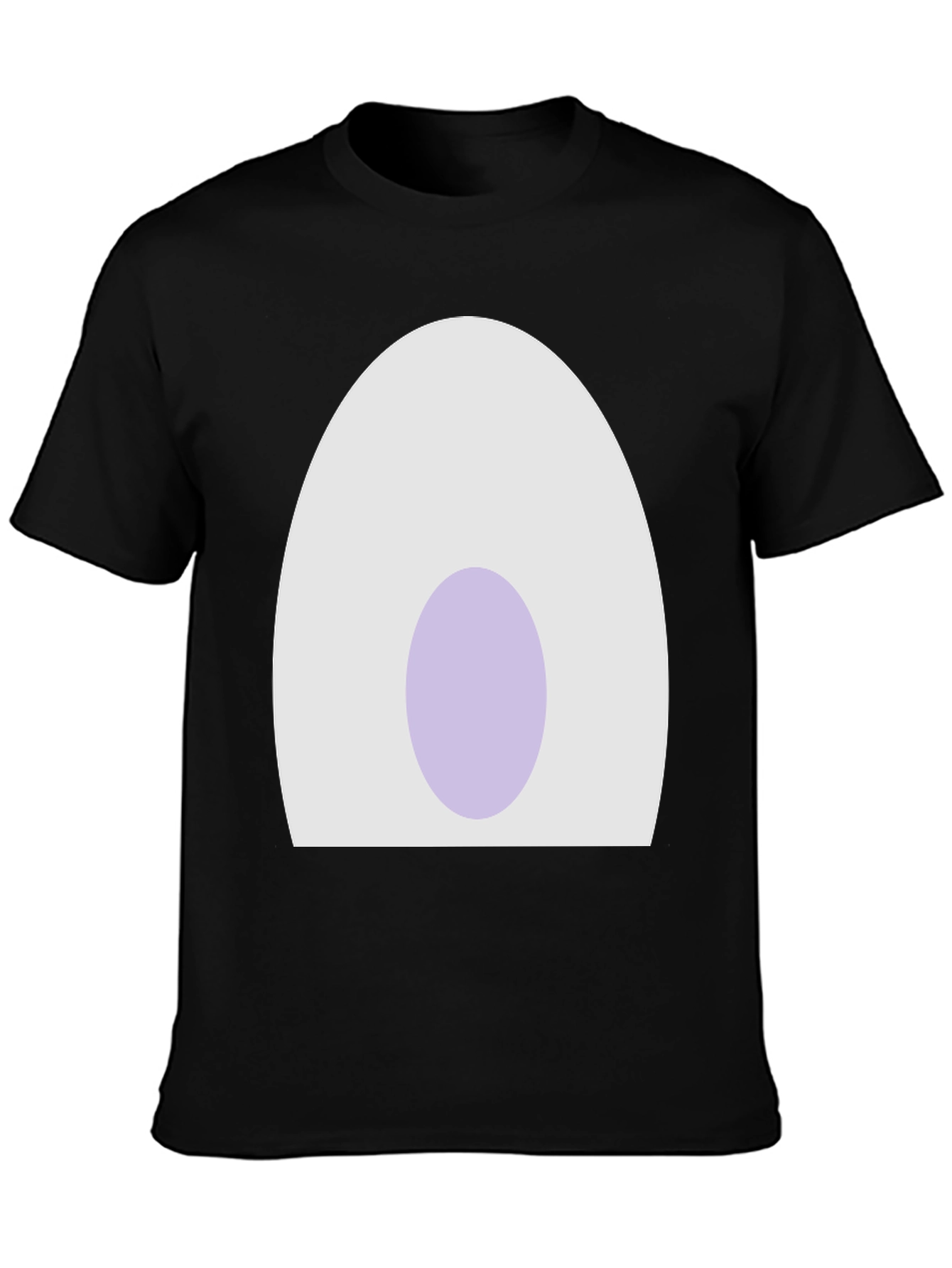 Minimalist Egg Design Black T-Shirt
