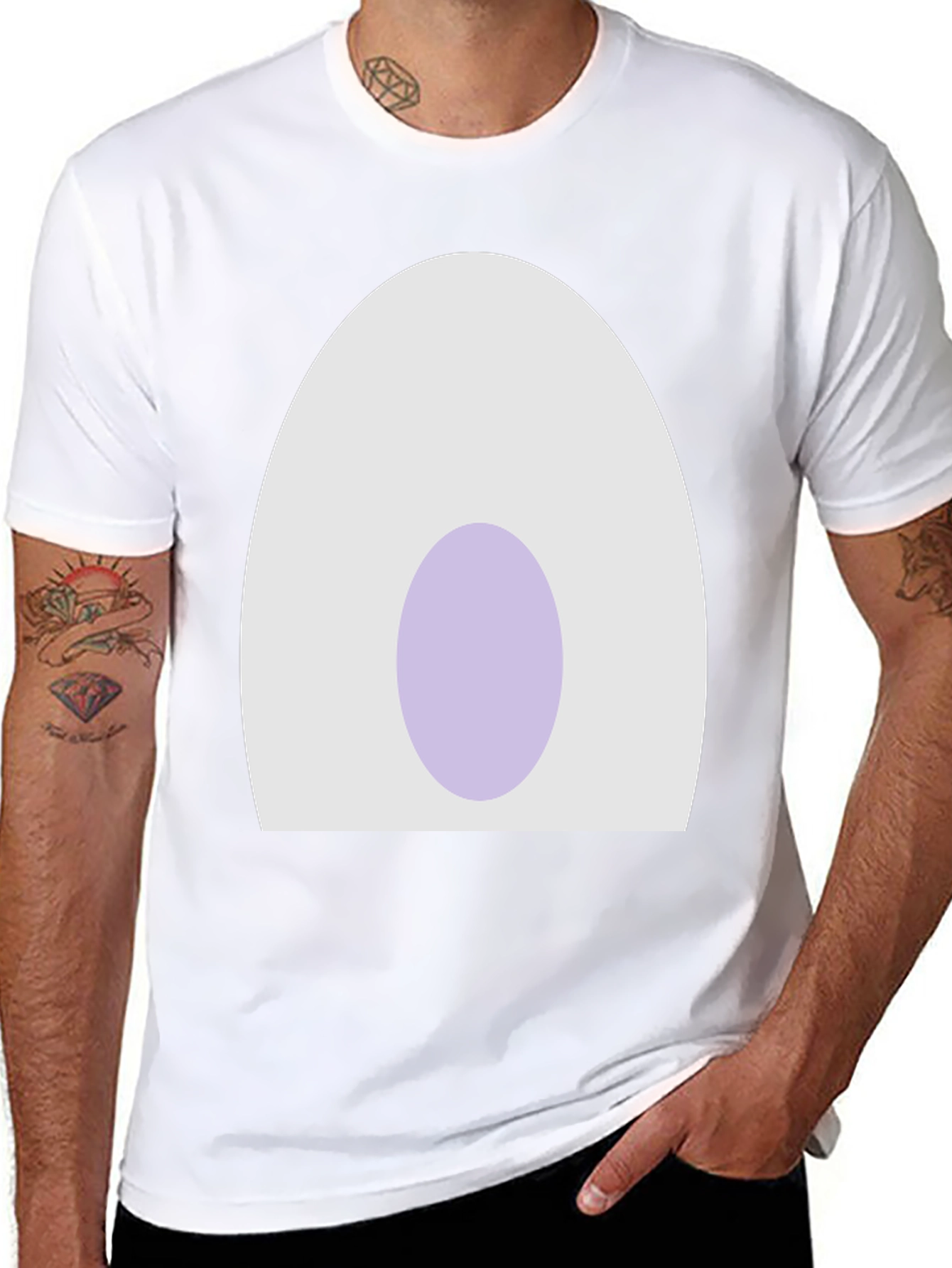 Minimalist Egg Design Black T-Shirt
