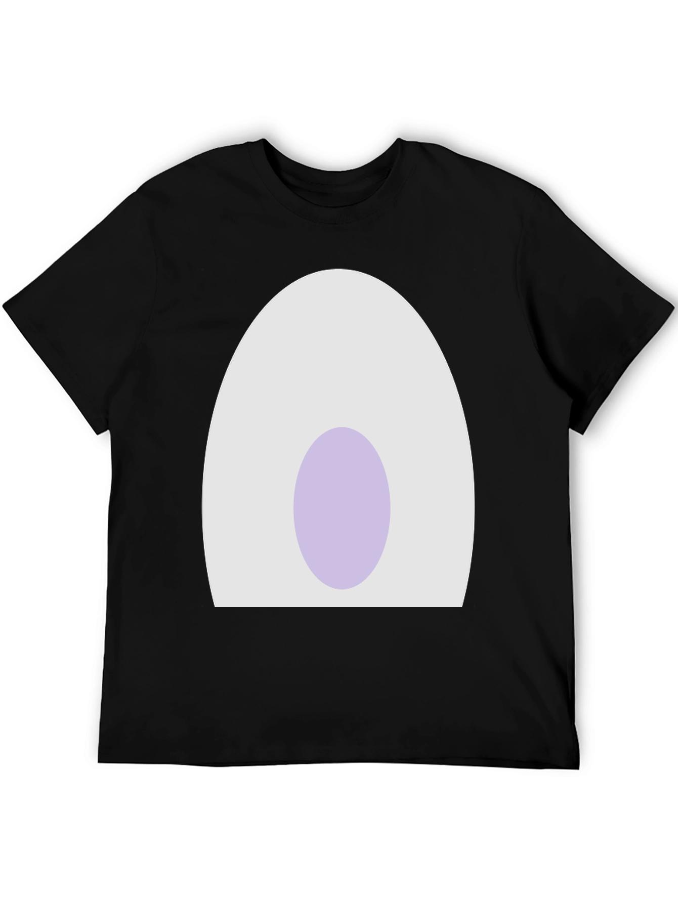 Minimalist Egg Design Black T-Shirt