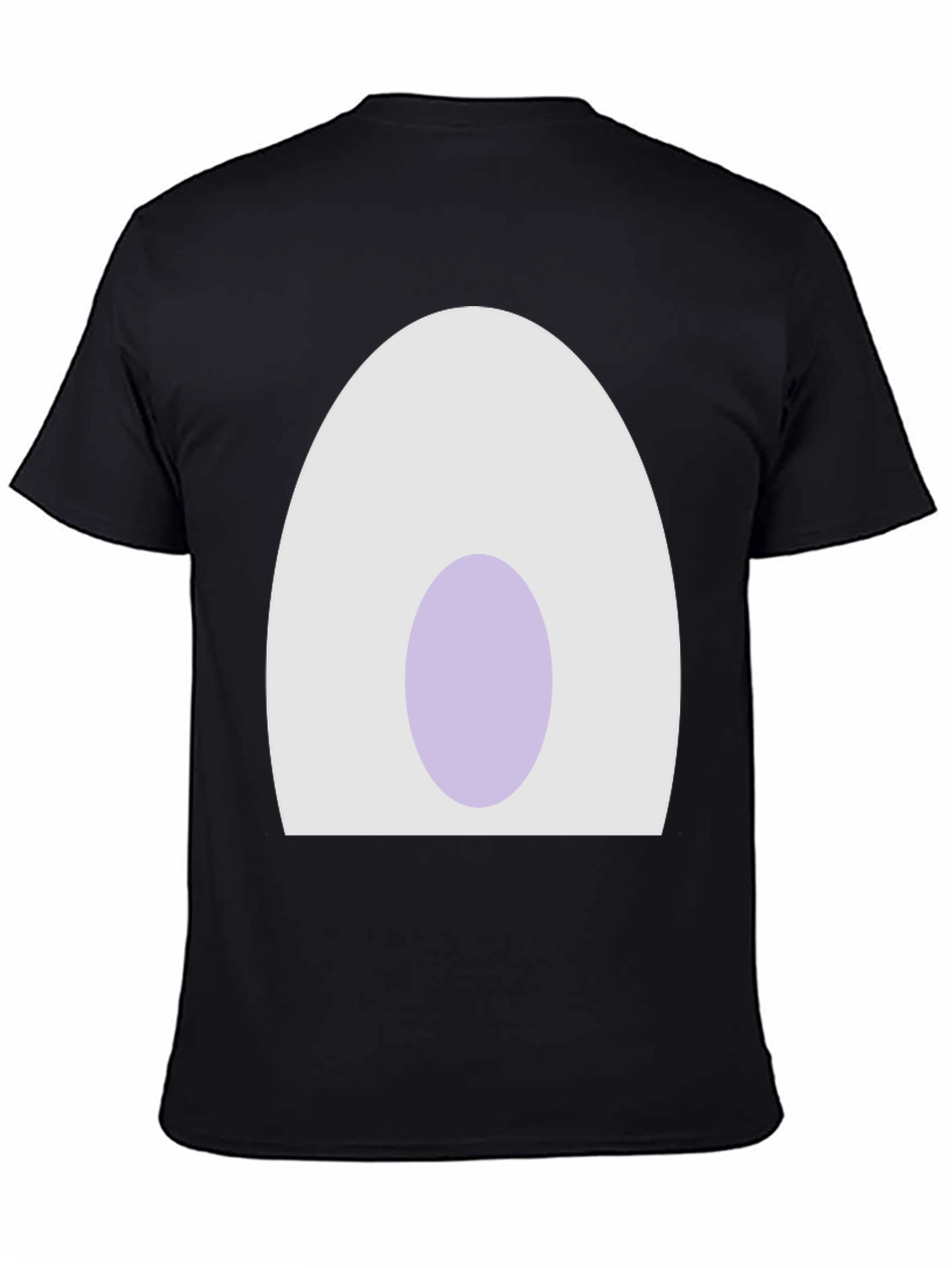 Minimalist Egg Design Black T-Shirt