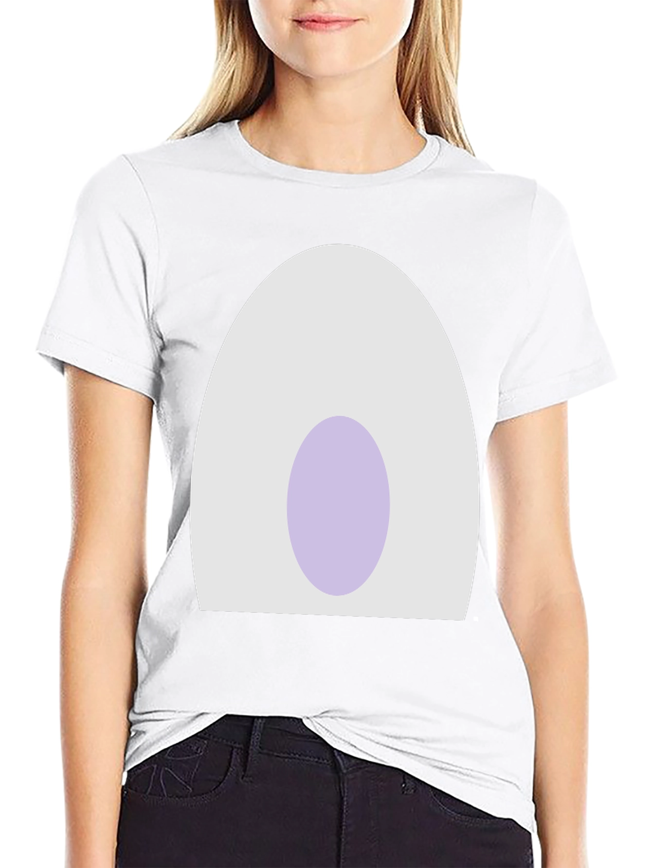 Minimalist Egg Design Black T-Shirt