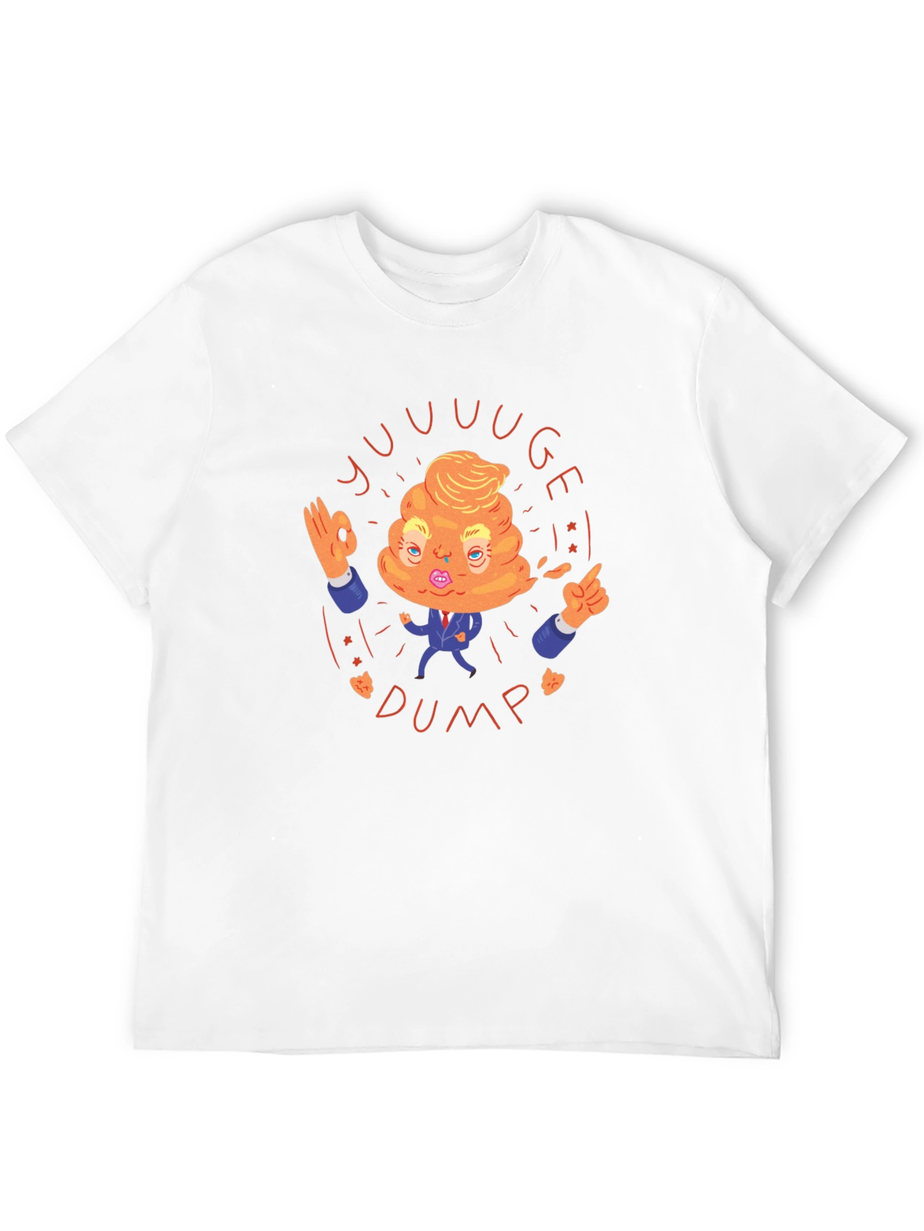 Novelty Trump Poop Emoji T-Shirt - Black