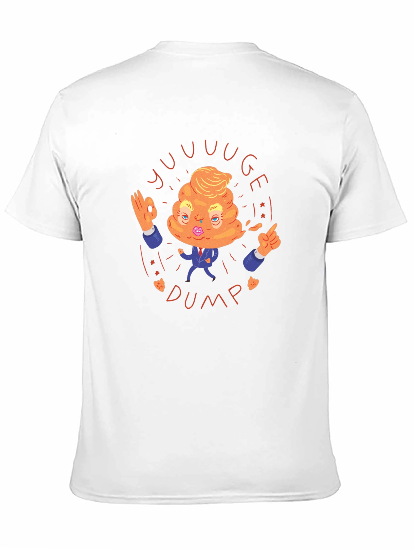 Novelty Trump Poop Emoji T-Shirt - Black