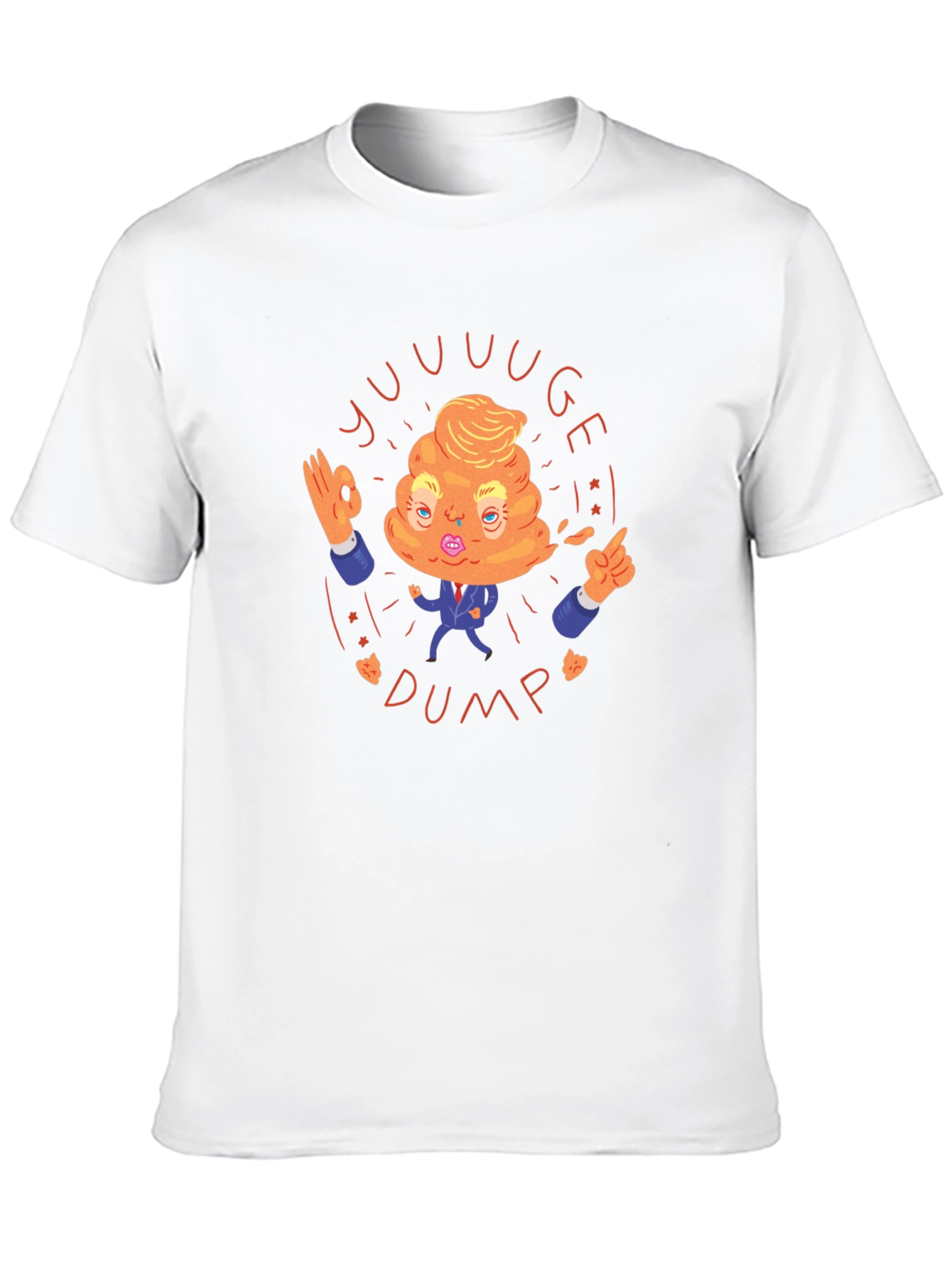 Novelty Trump Poop Emoji T-Shirt - Black