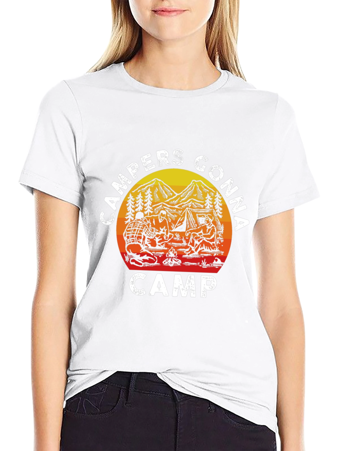 Campers Gonna Camp T-Shirt - Black