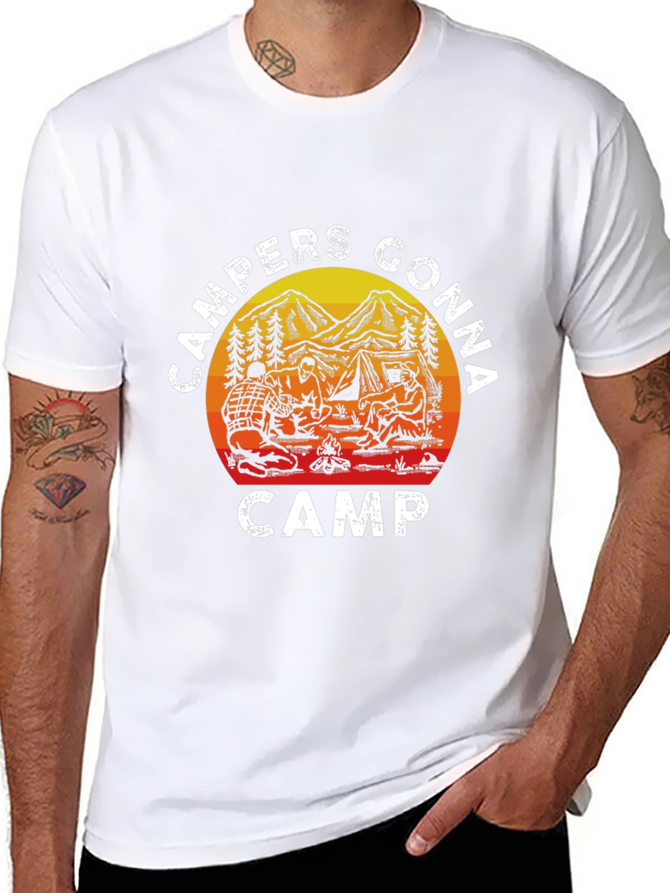 Campers Gonna Camp T-Shirt - Black