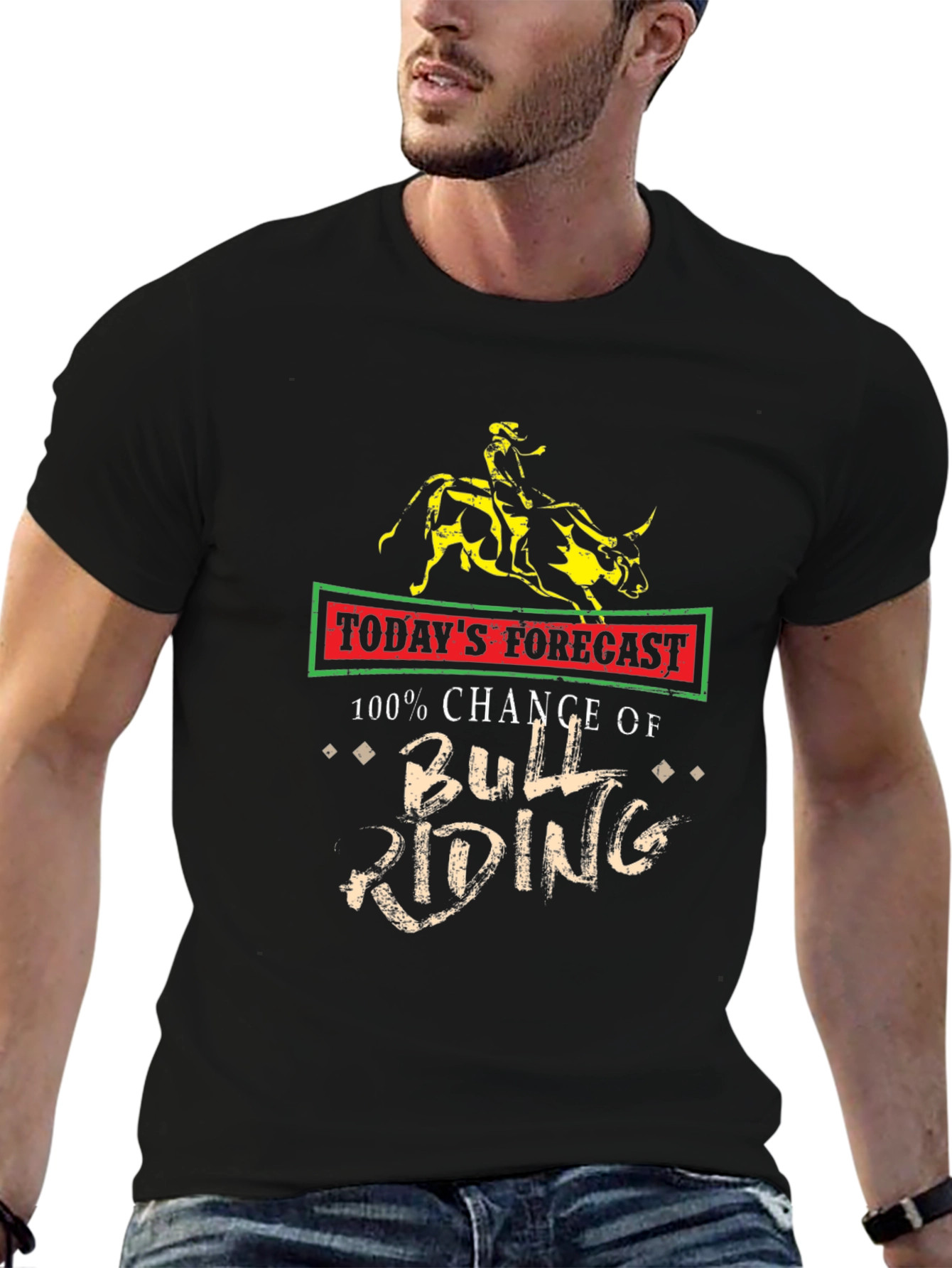 Todays Forecast Bull Riding T-Shirt