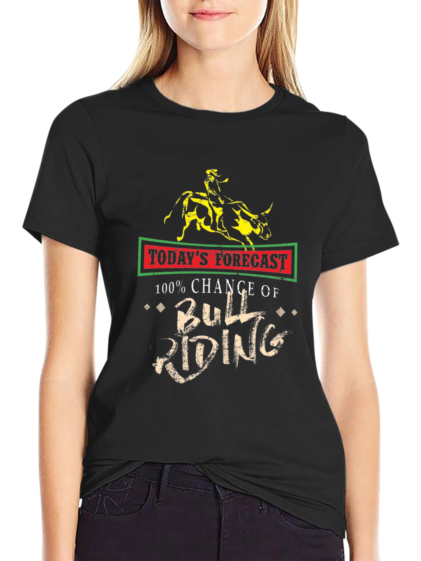 Todays Forecast Bull Riding T-Shirt