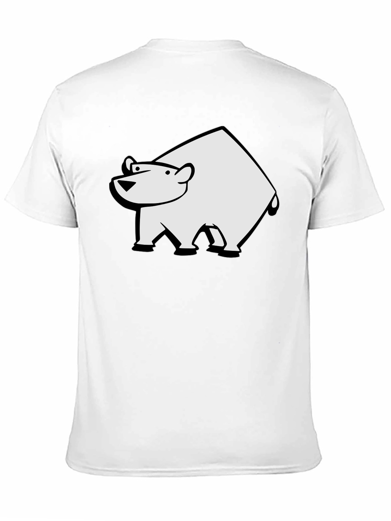 Cool Polar Bear Graphic Tee - Black Cotton T-Shirt
