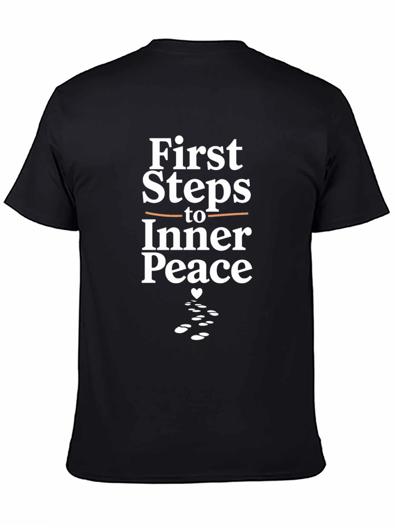 First Steps to Inner Peace Black T-Shirt