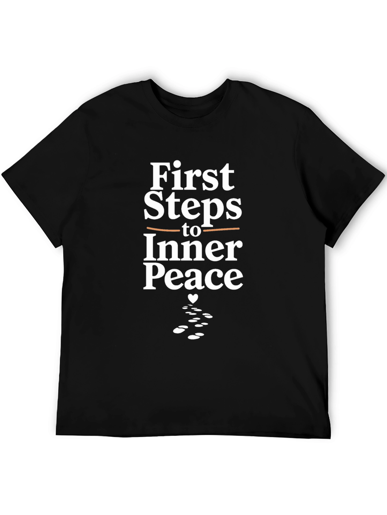 First Steps to Inner Peace Black T-Shirt
