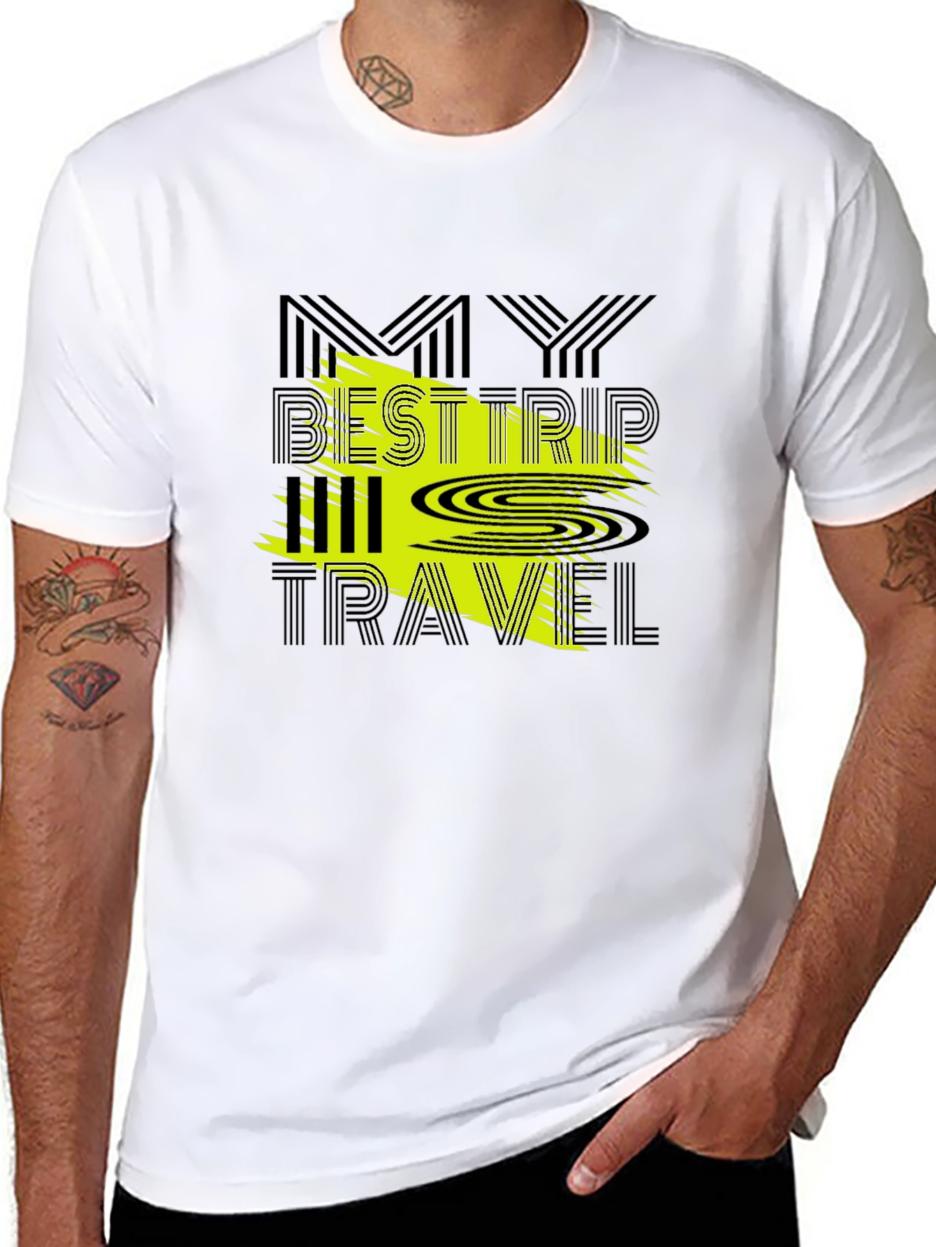 My Best Trip All Travel Graphic Tee - Black