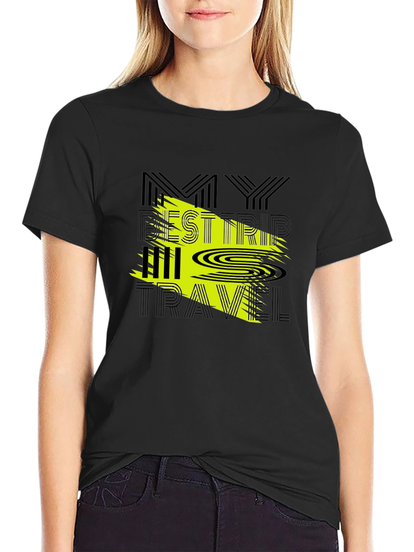 My Best Trip All Travel Graphic Tee - Black