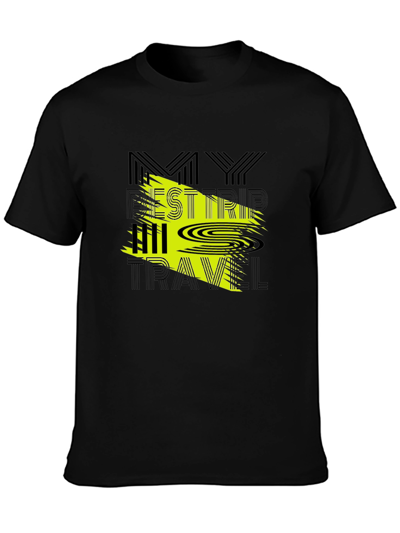 My Best Trip All Travel Graphic Tee - Black