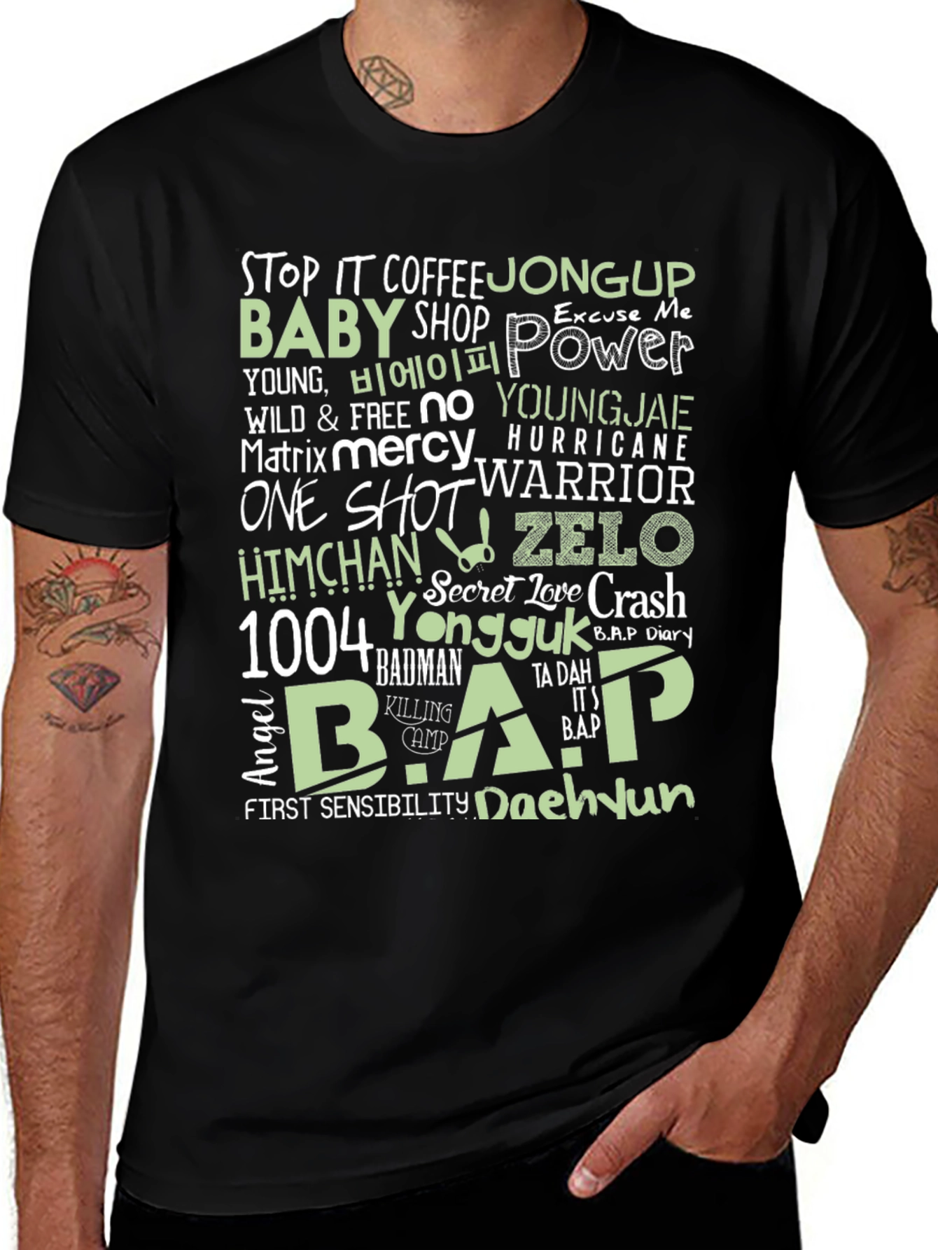 B.A.P K-Pop Graphic Print T-Shirt