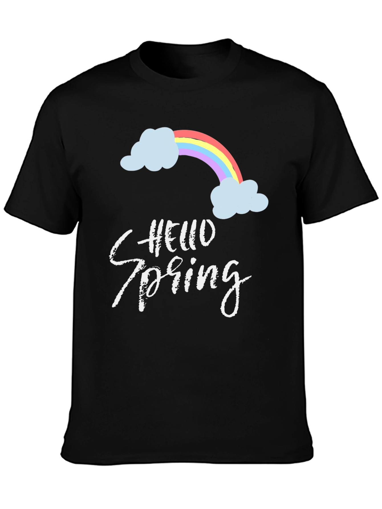 Hello Spring Rainbow Graphic Tee