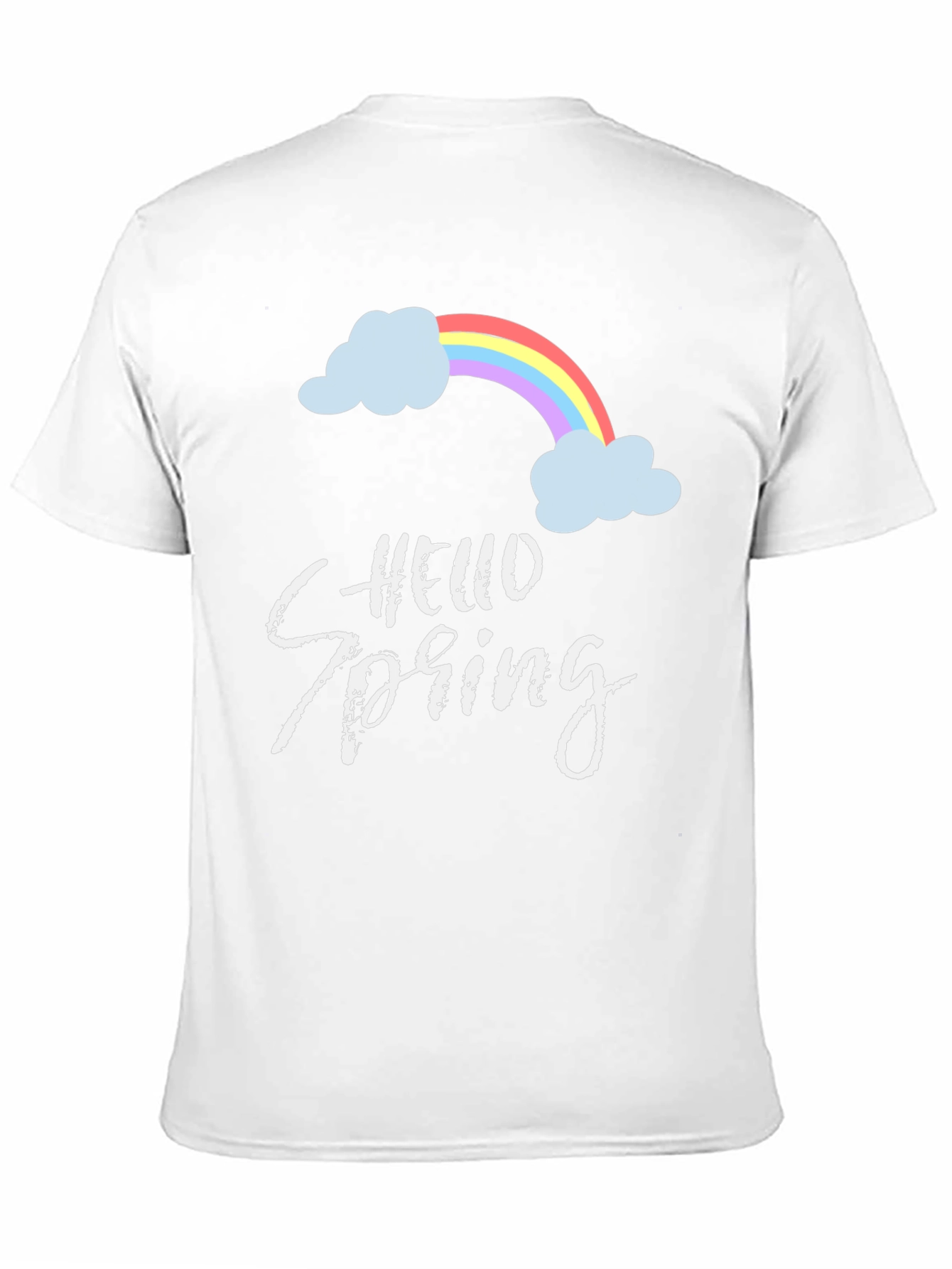 Hello Spring Rainbow Graphic Tee