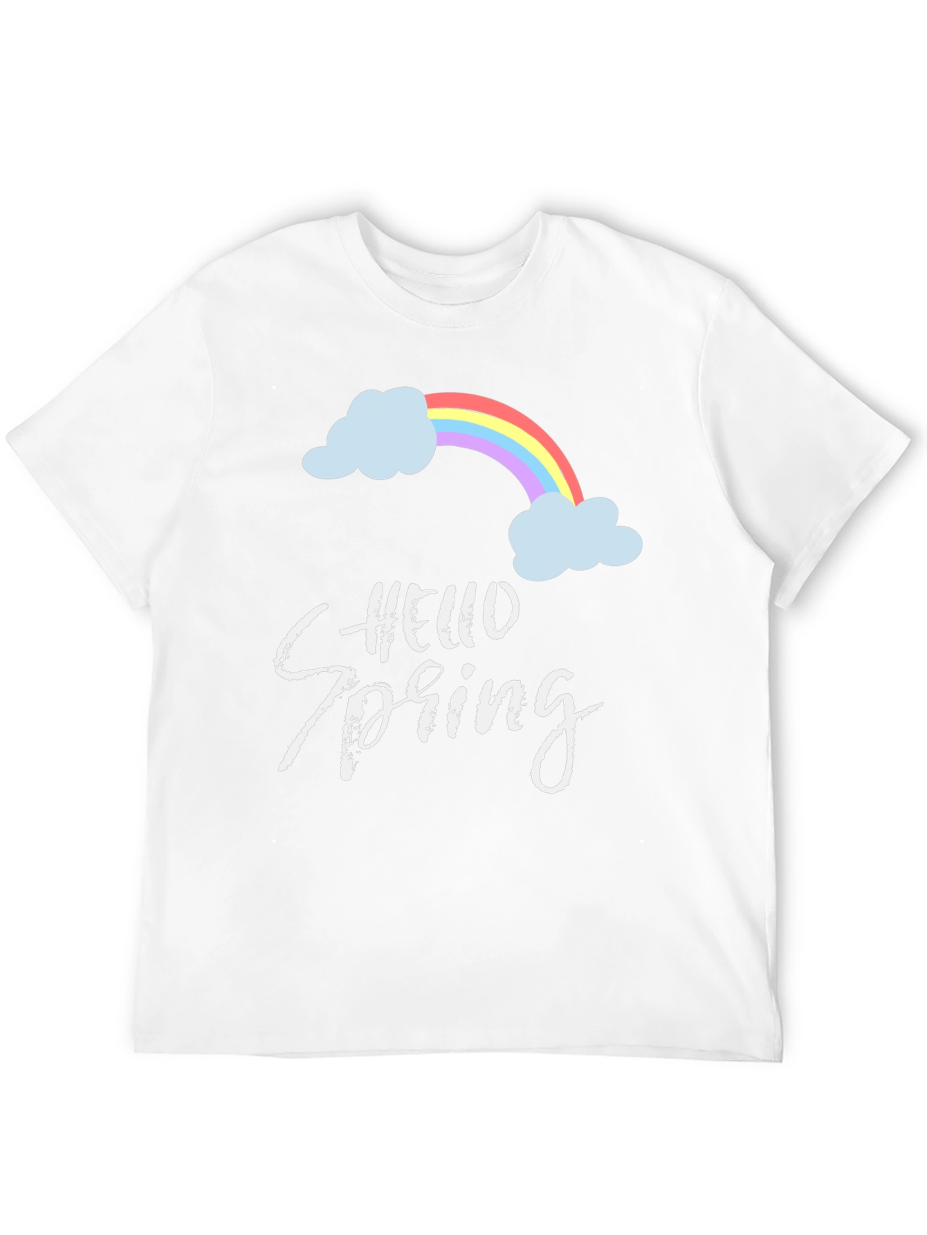 Hello Spring Rainbow Graphic Tee