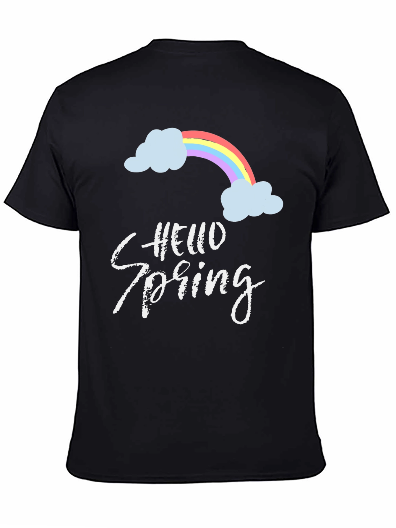 Hello Spring Rainbow Graphic Tee