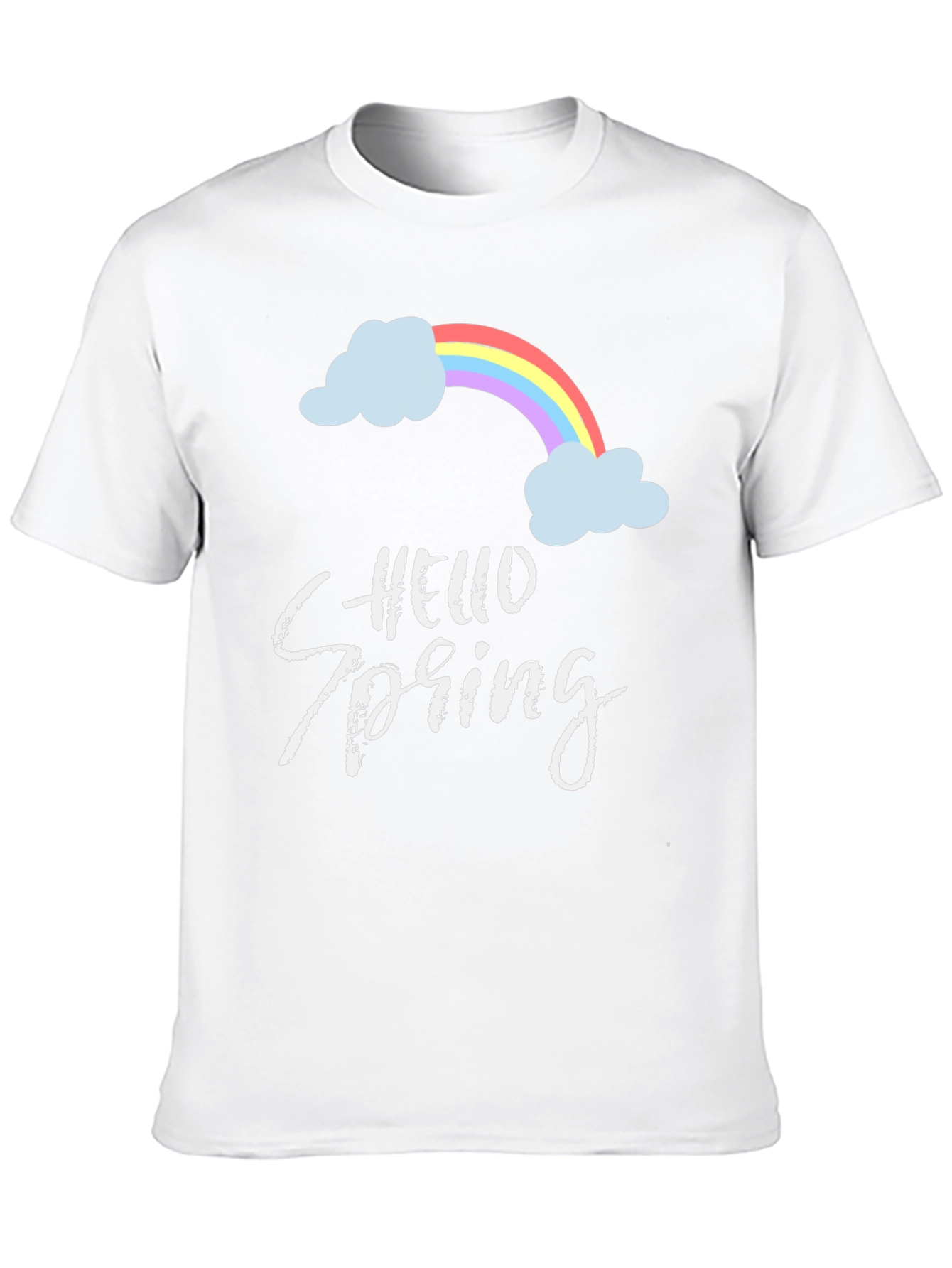 Hello Spring Rainbow Graphic Tee