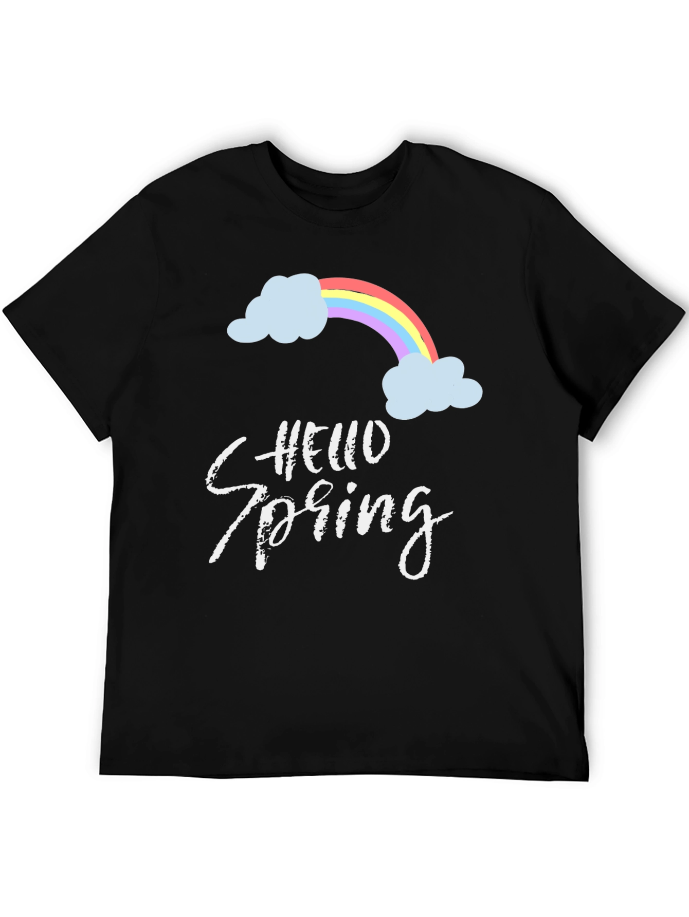 Hello Spring Rainbow Graphic Tee
