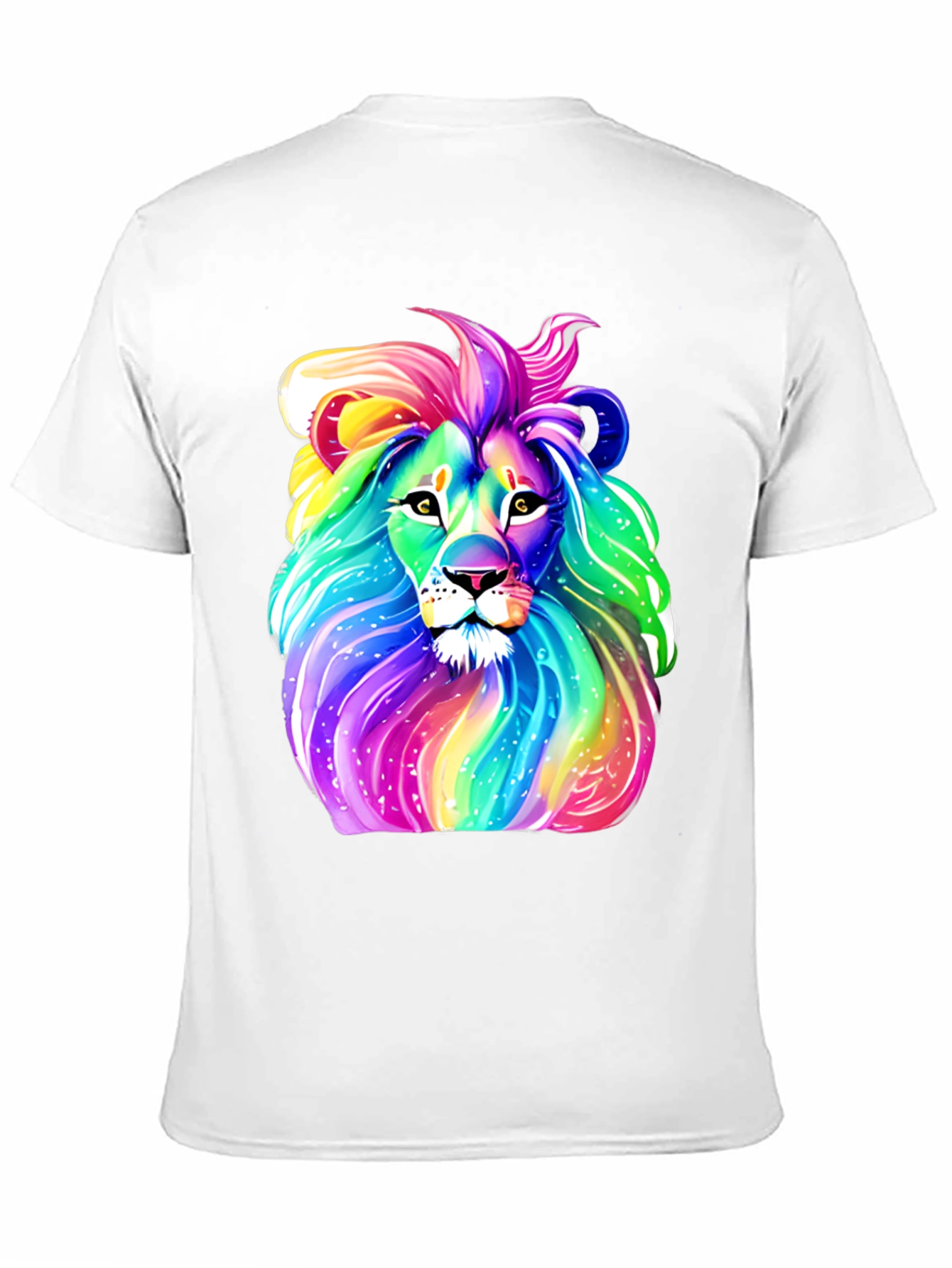 Rainbow Lion Graphic Tee - Mens Black T-Shirt