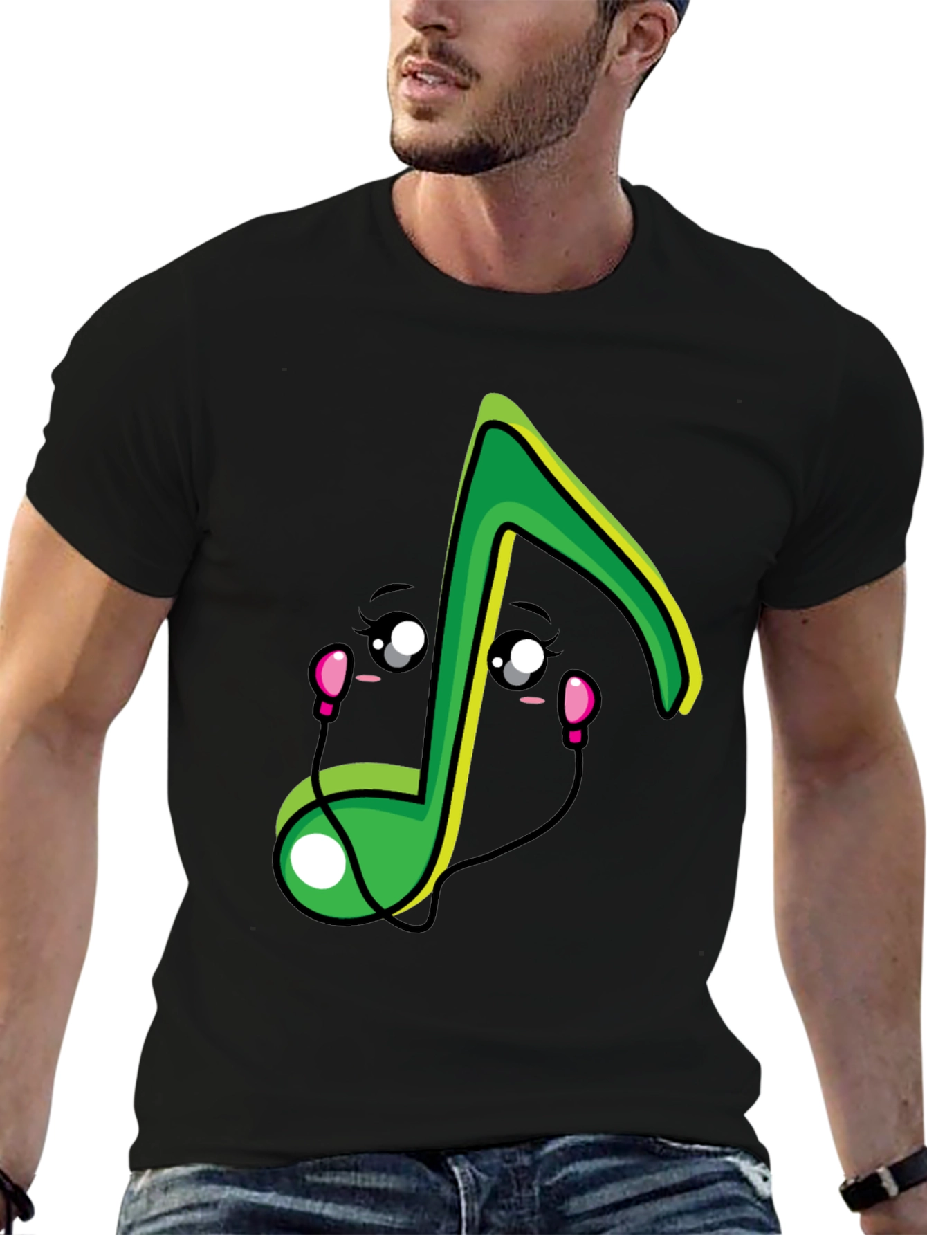 Cute Musical Note Graphic T-Shirt