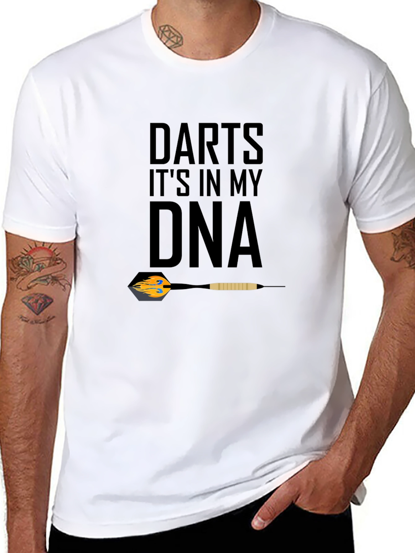 Darts DNA Graphic Tee - Black Cotton Casual Wear