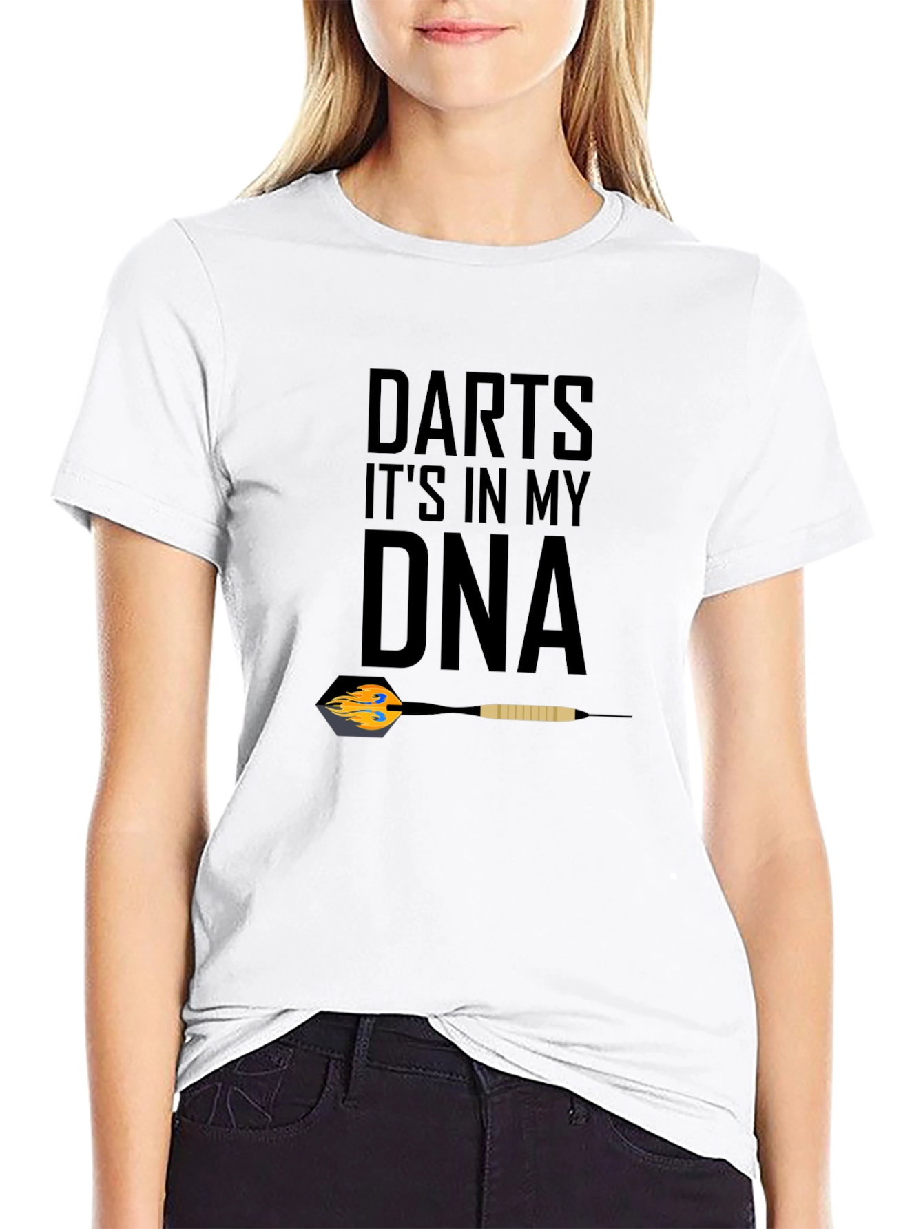 Darts DNA Graphic Tee - Black Cotton Casual Wear