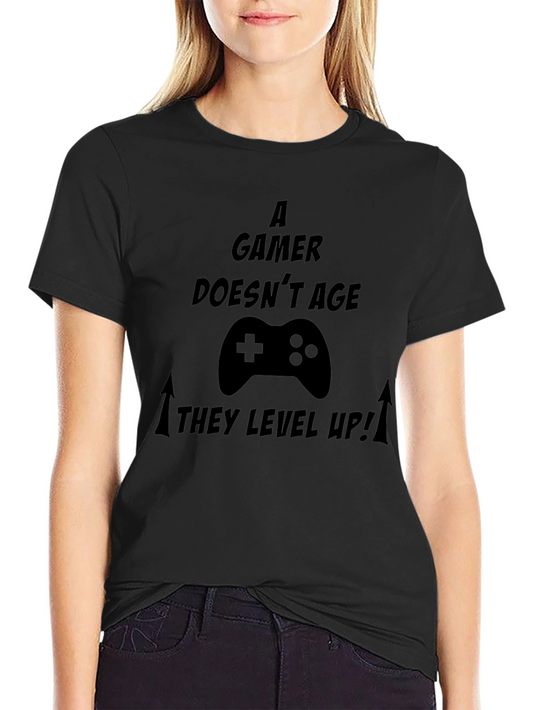 A Gamer Doesnt Age T-Shirt - Level Up!
