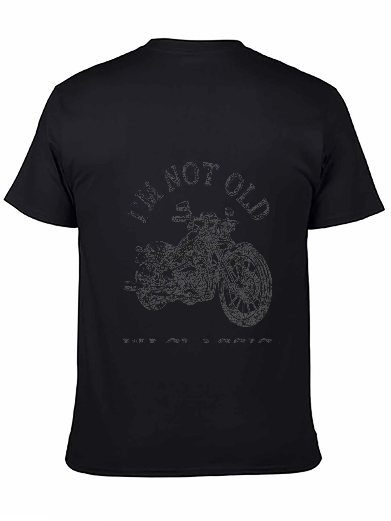 Black Motorcycle T-Shirt for Men