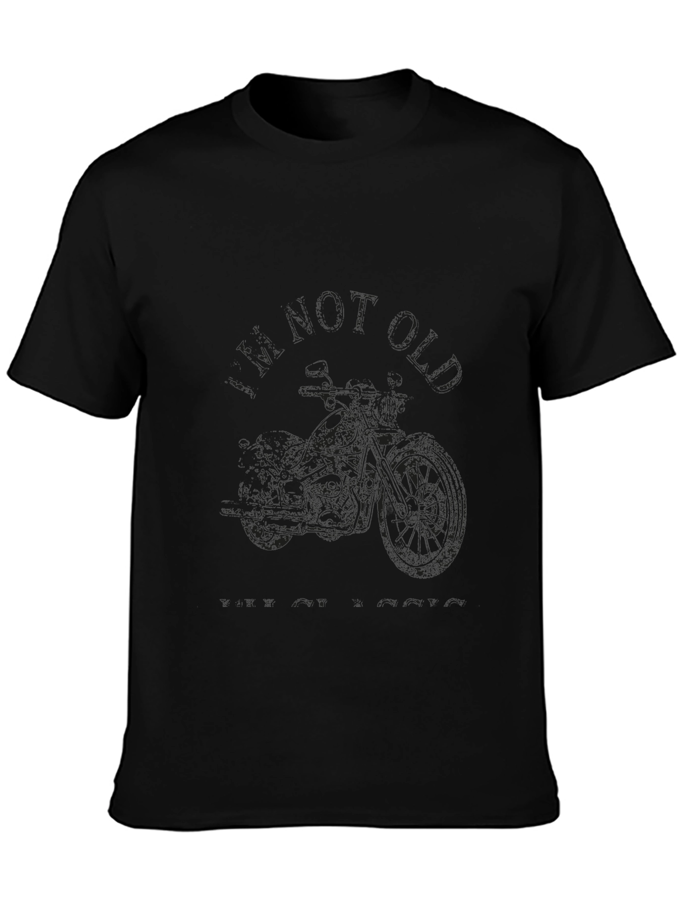 Black Motorcycle T-Shirt for Men