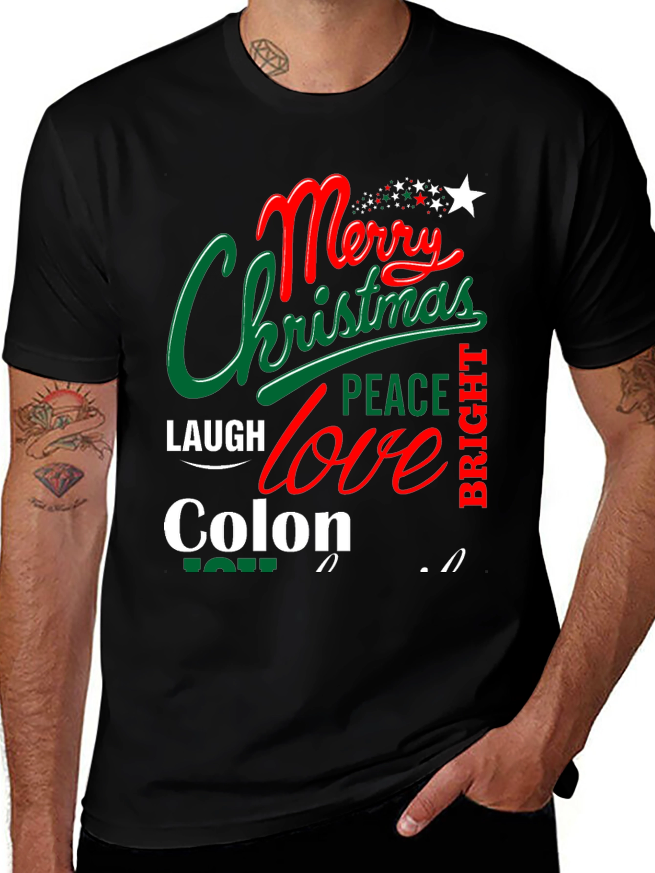 Merry Christmas Colon Tee Shirt