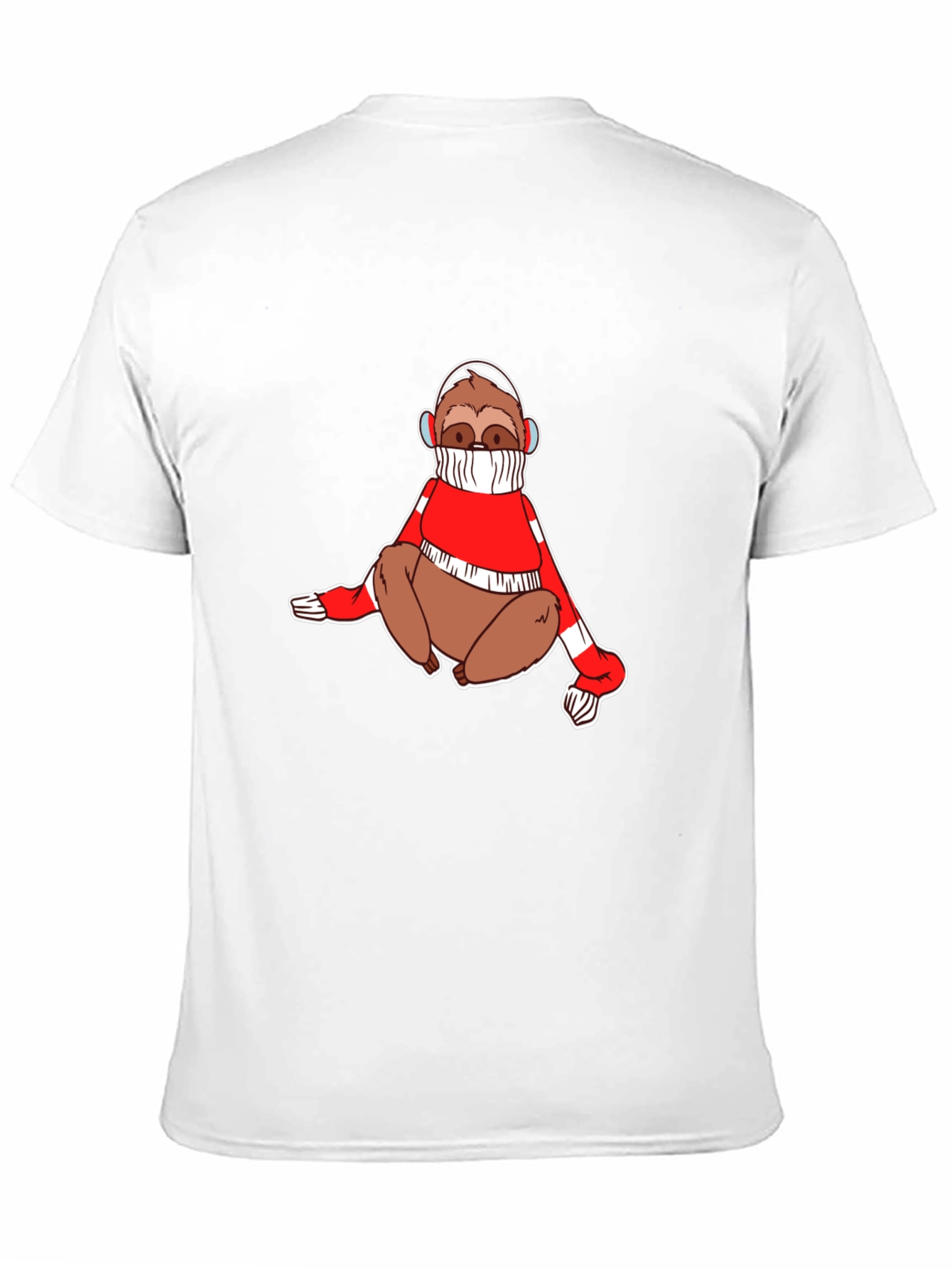 Sloth in Sweater Black T-Shirt
