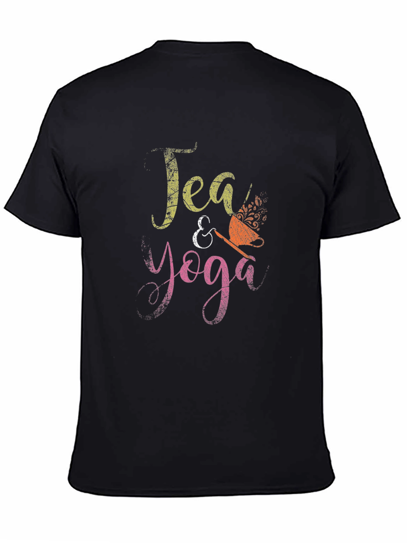 Tea & Yoga Graphic Tee - Soft Cotton Blend