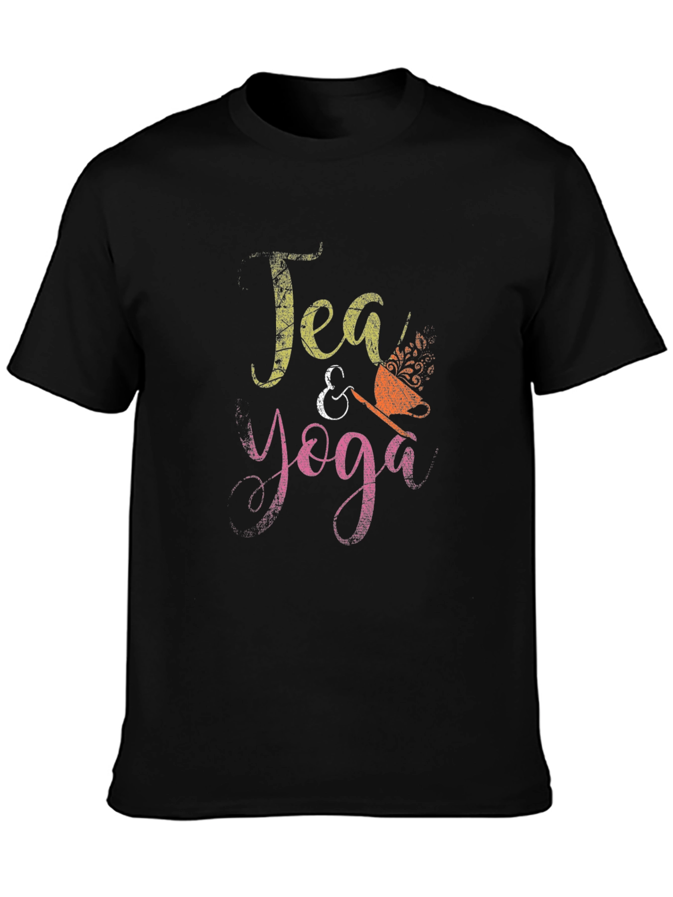 Tea & Yoga Graphic Tee - Soft Cotton Blend