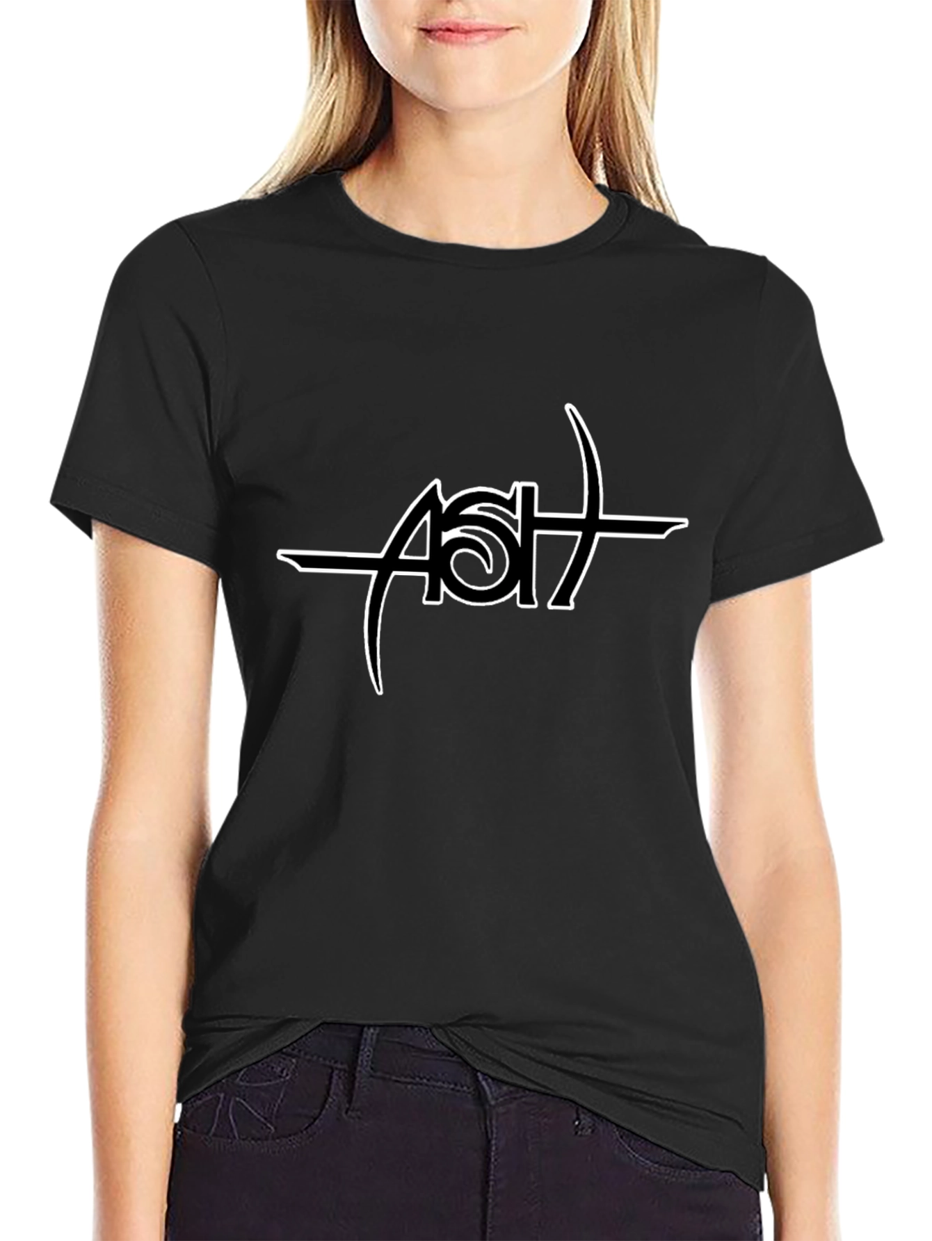 Ash Band Logo Black T-Shirt - Music Fan Apparel