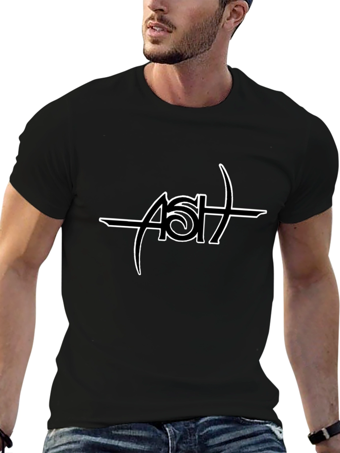 Ash Band Logo Black T-Shirt - Music Fan Apparel