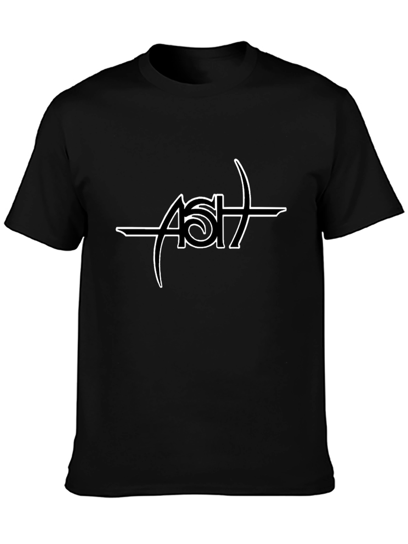 Ash Band Logo Black T-Shirt - Music Fan Apparel