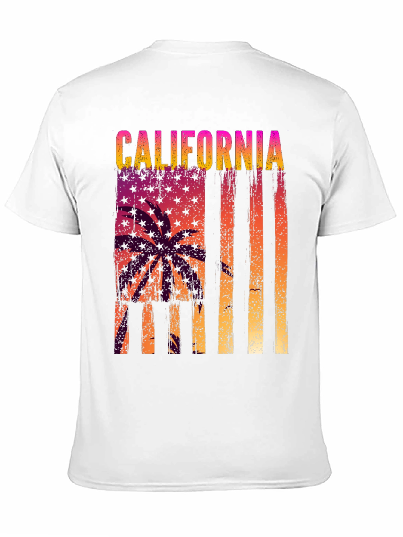 California Palm Tree Graphic Tee - Black