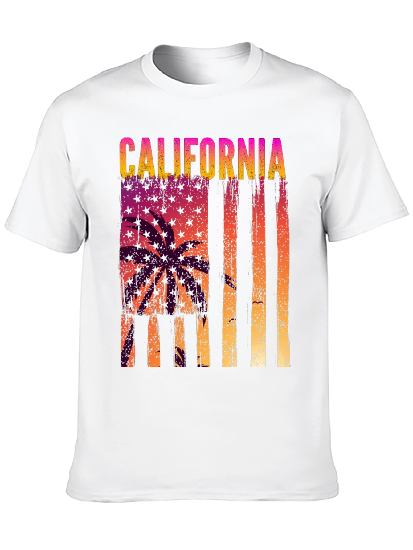 California Palm Tree Graphic Tee - Black