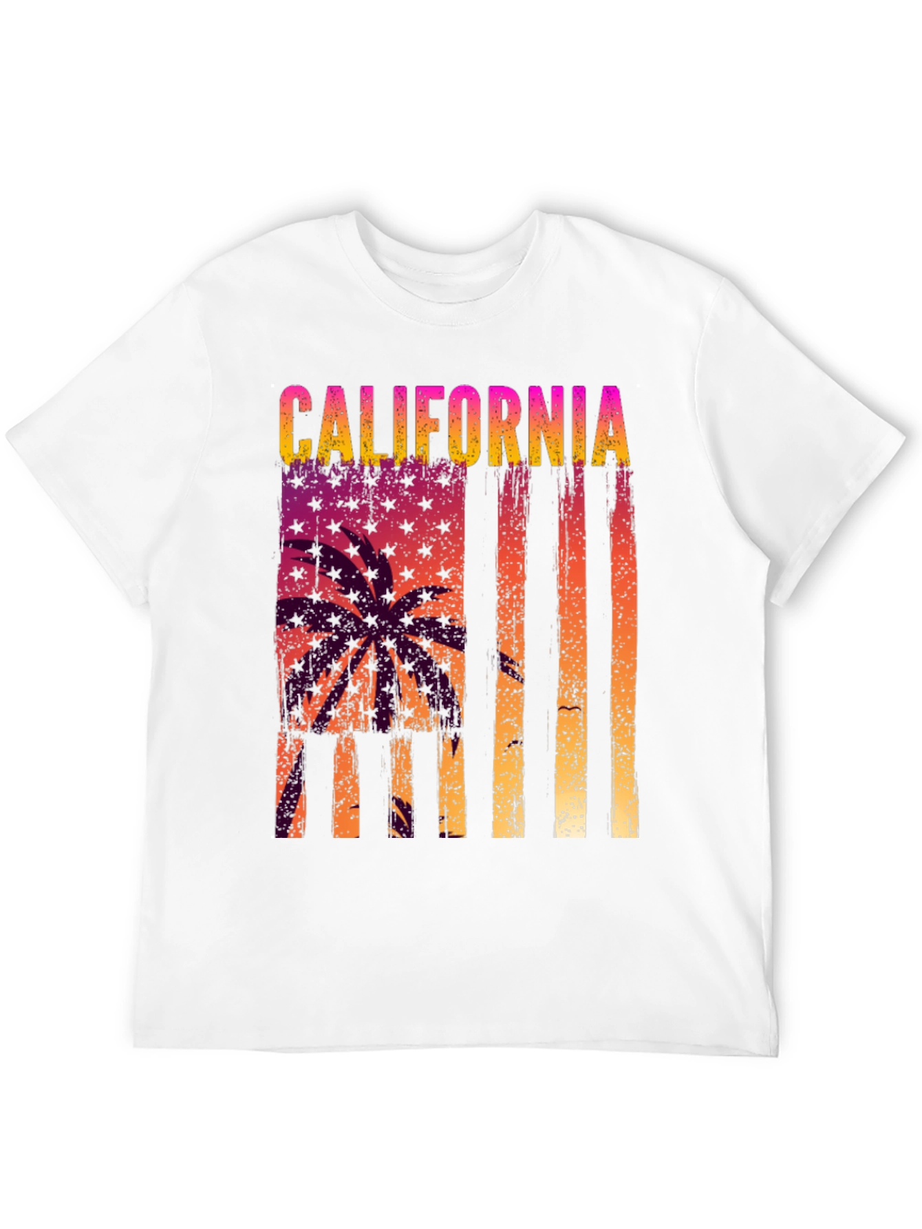 California Palm Tree Graphic Tee - Black