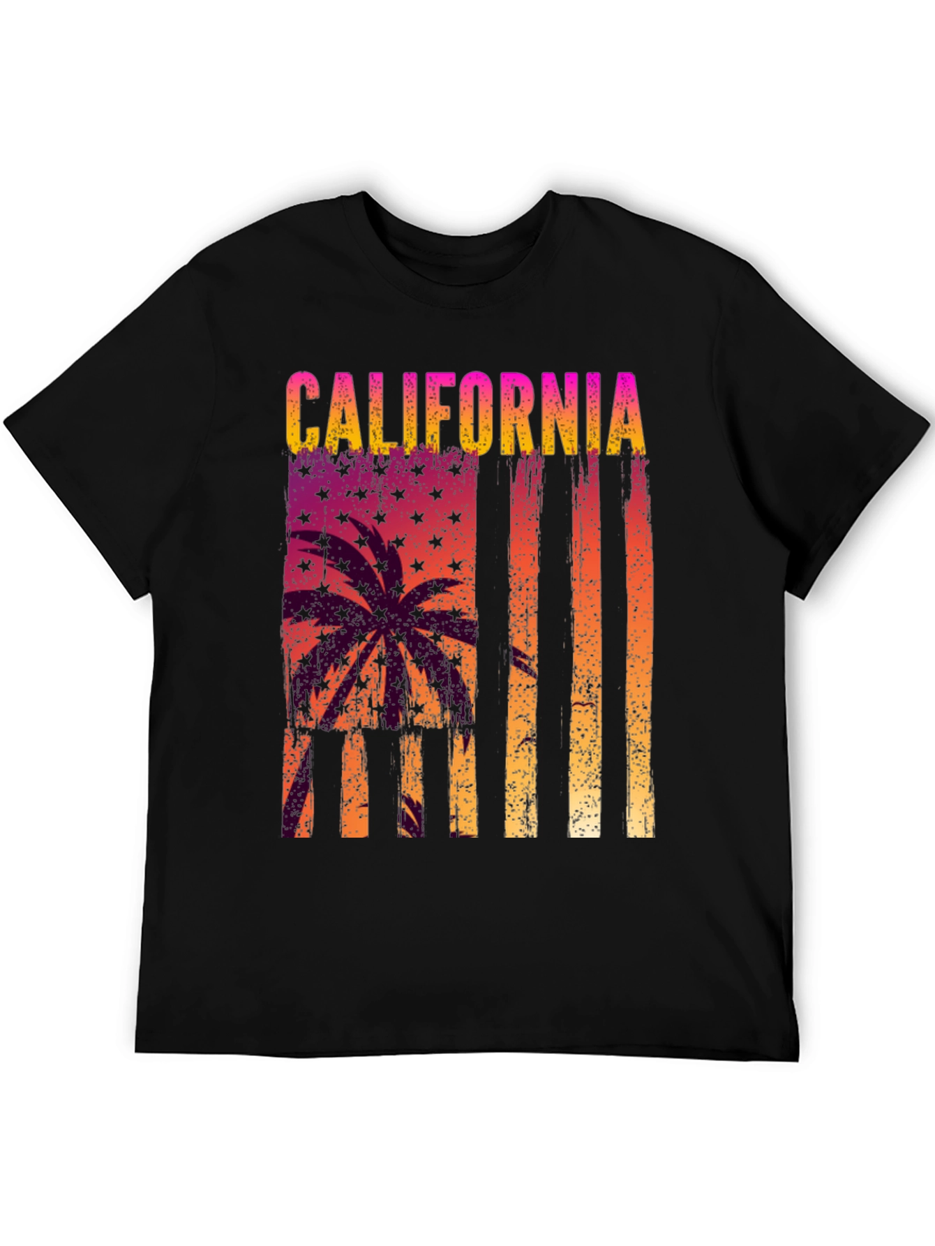 California Palm Tree Graphic Tee - Black