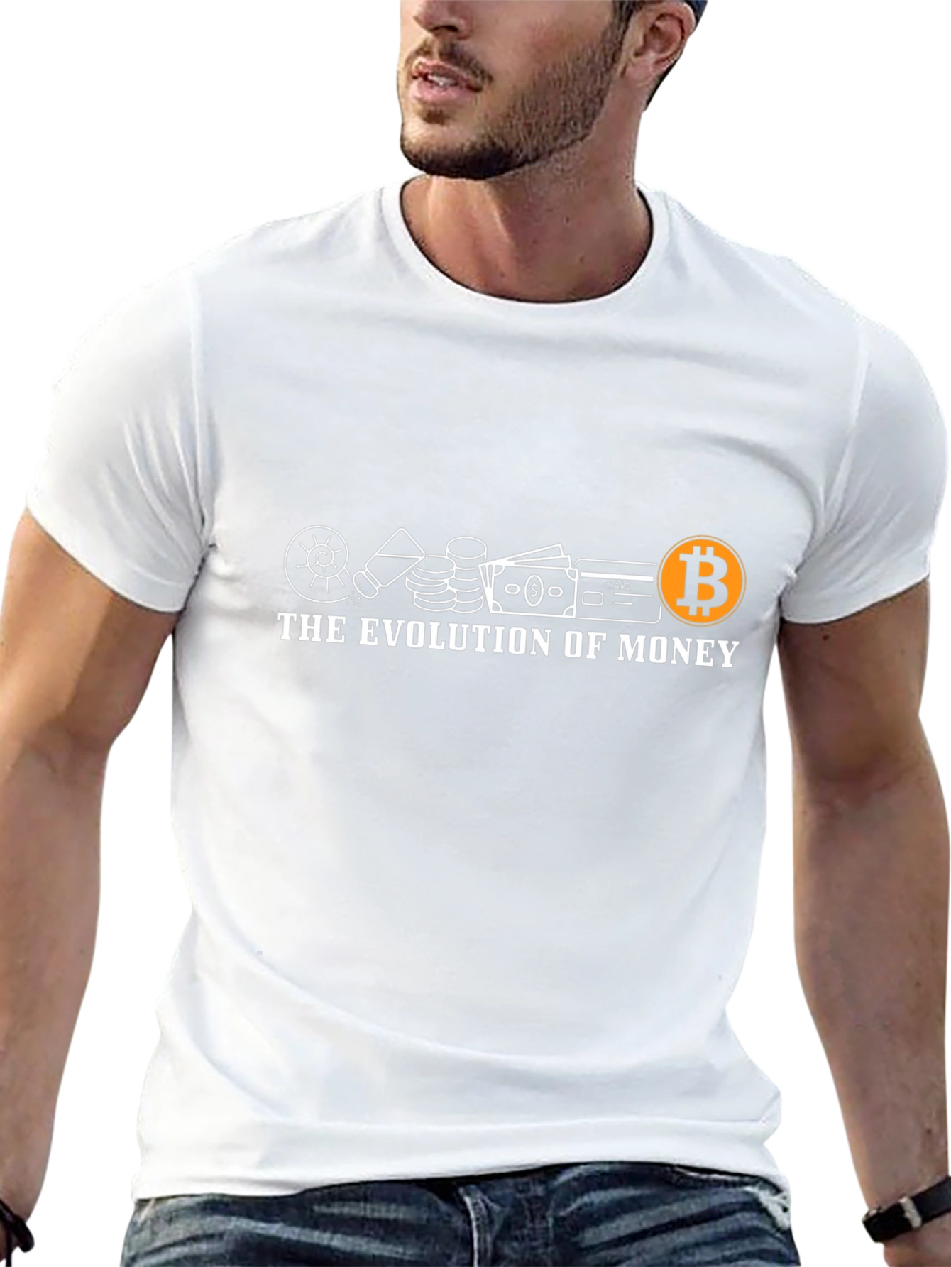 Evolution of Money Bitcoin Graphic Tee