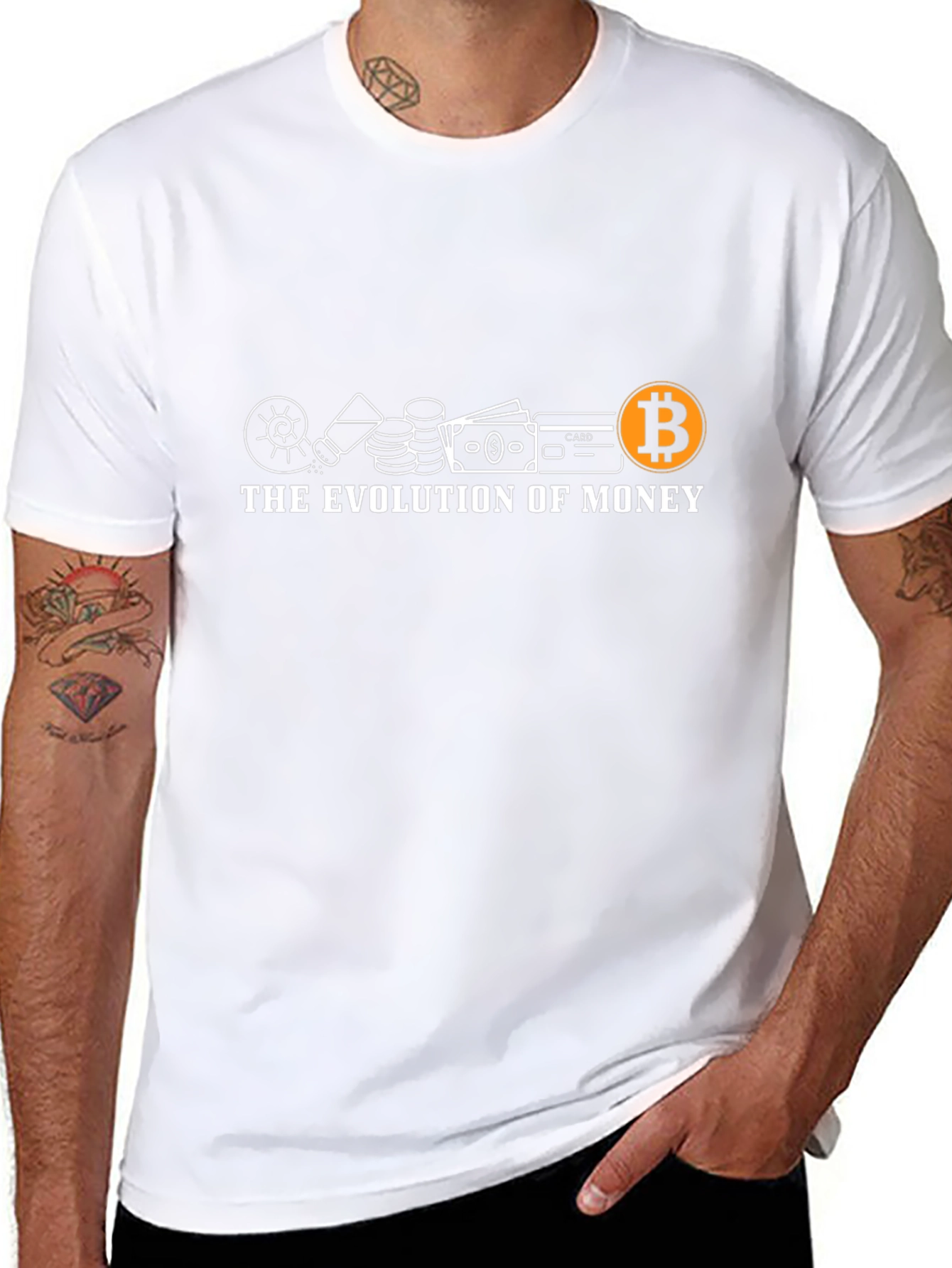 Evolution of Money Bitcoin Graphic Tee