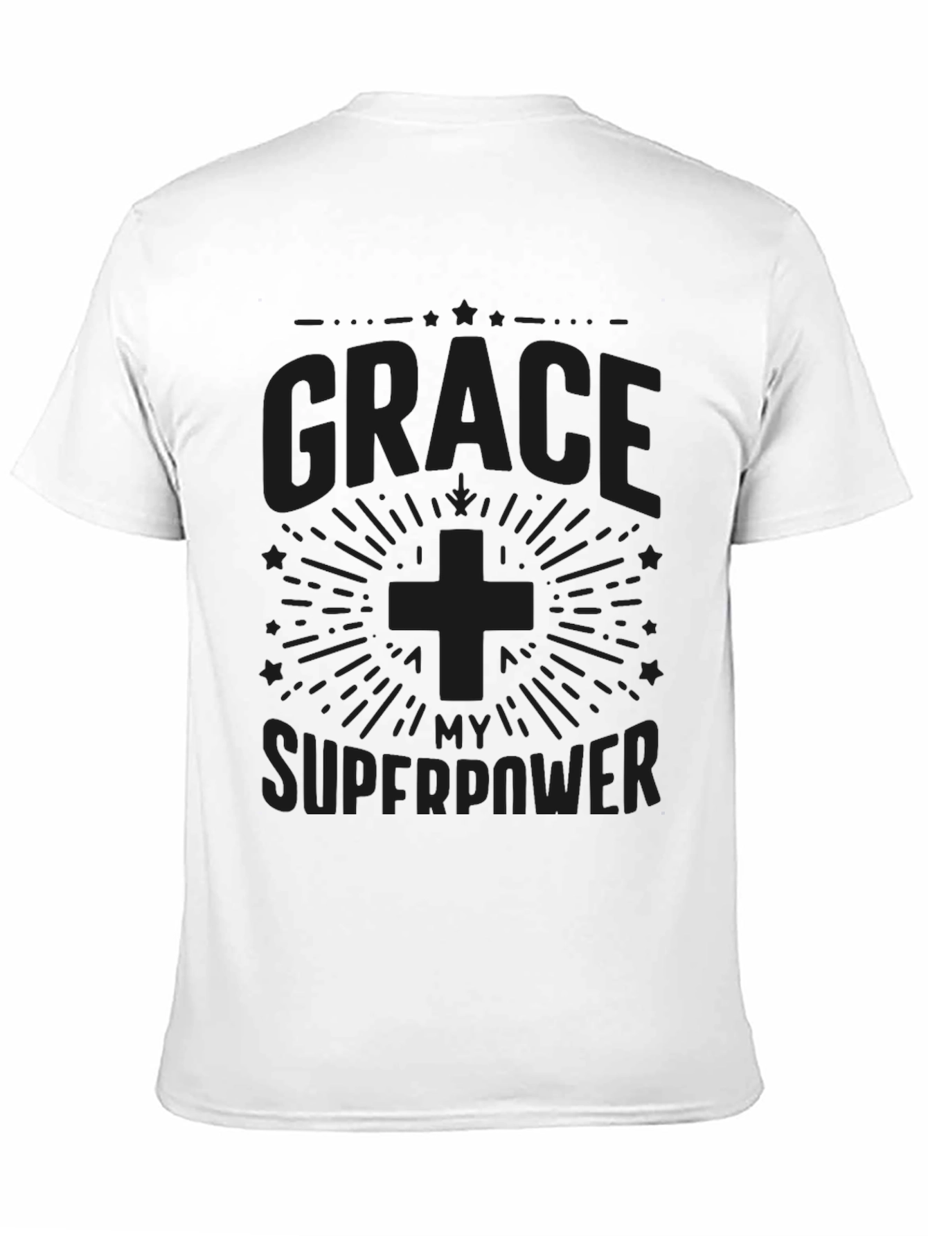 Grace is My Superpower Black T-Shirt